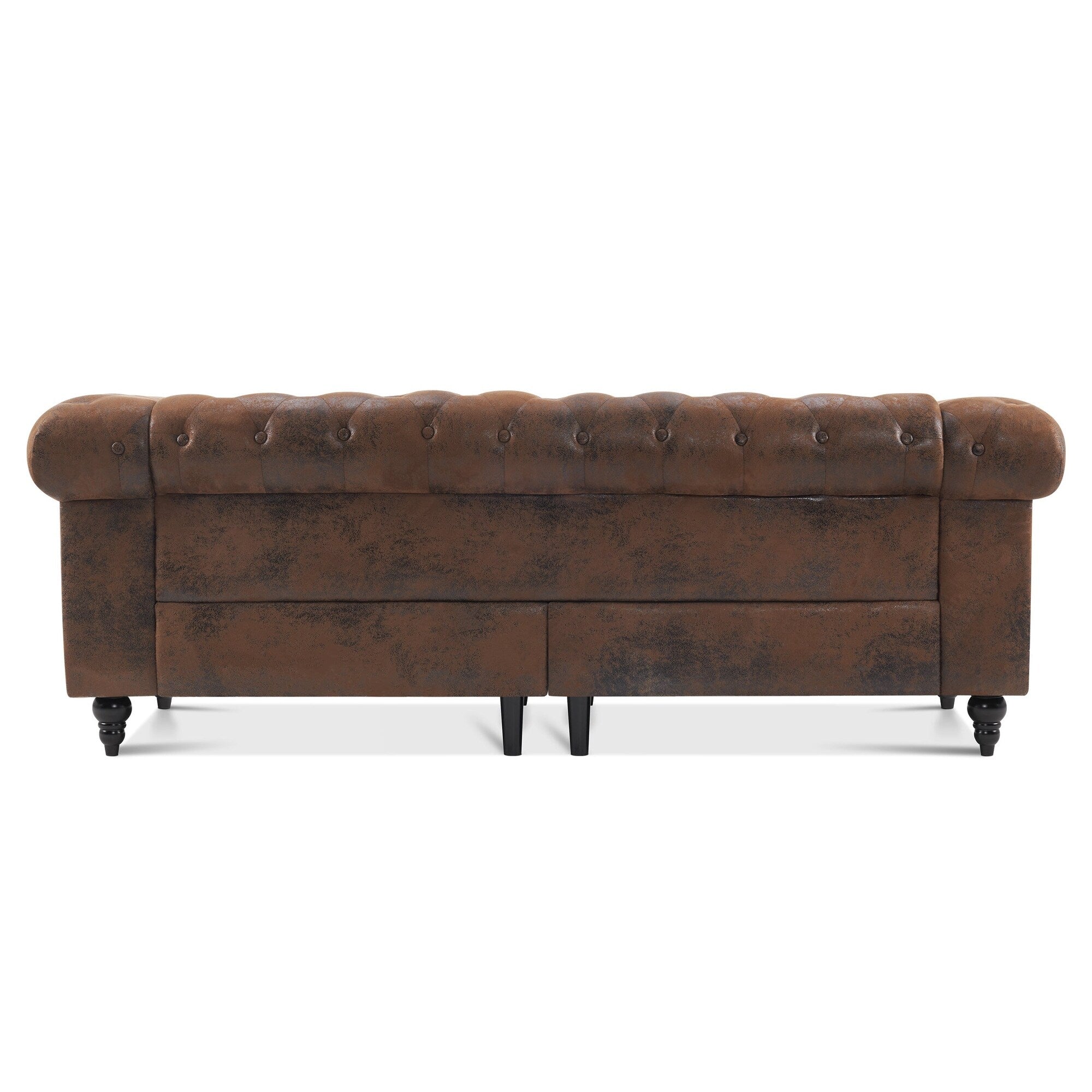 Ivinta Small Office Sofa, Velvet Tufting Chesterfield Sofa, Mid Century Vintage Couch