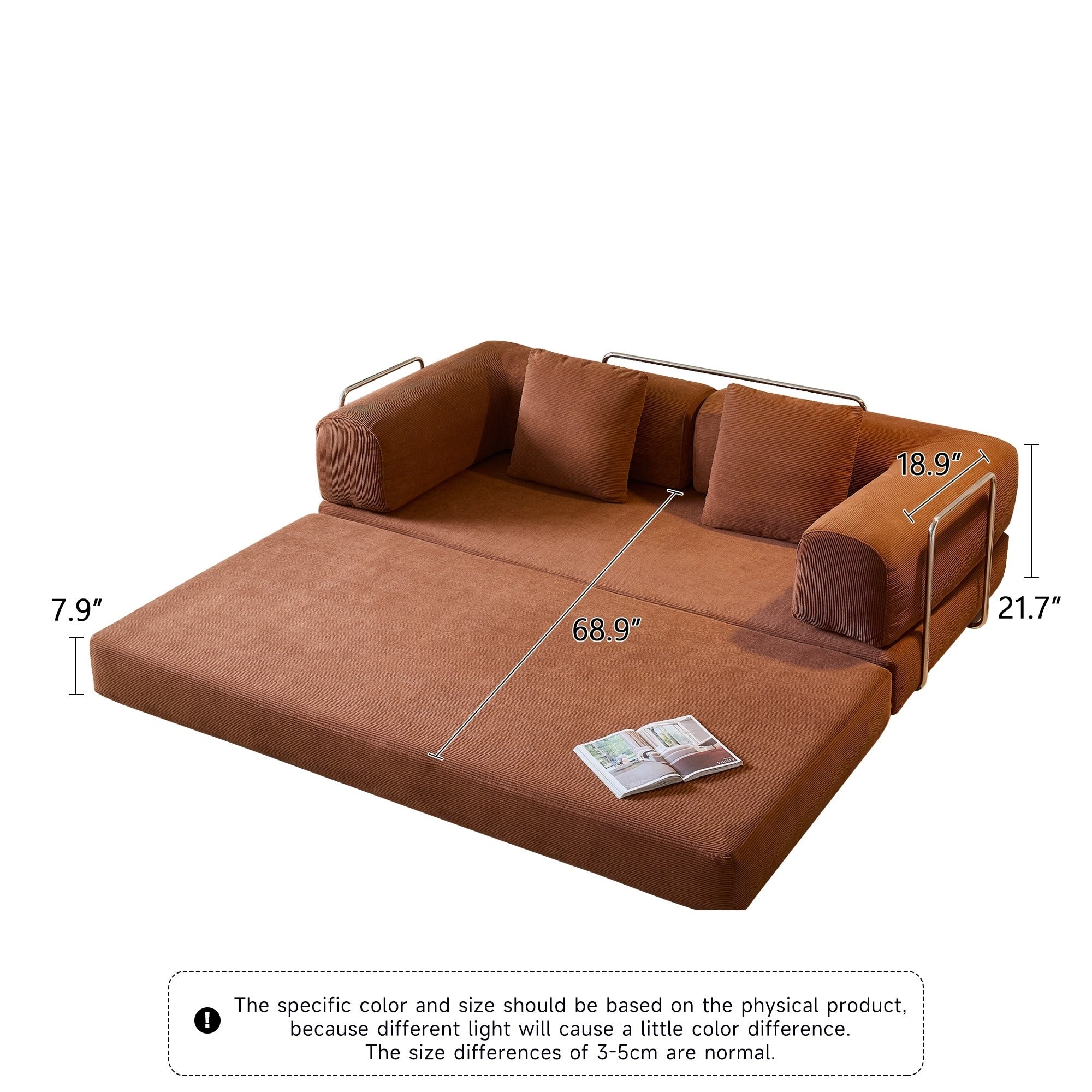 JASIWAY Modern Vintage Convertible Sleeper Sofa Bed