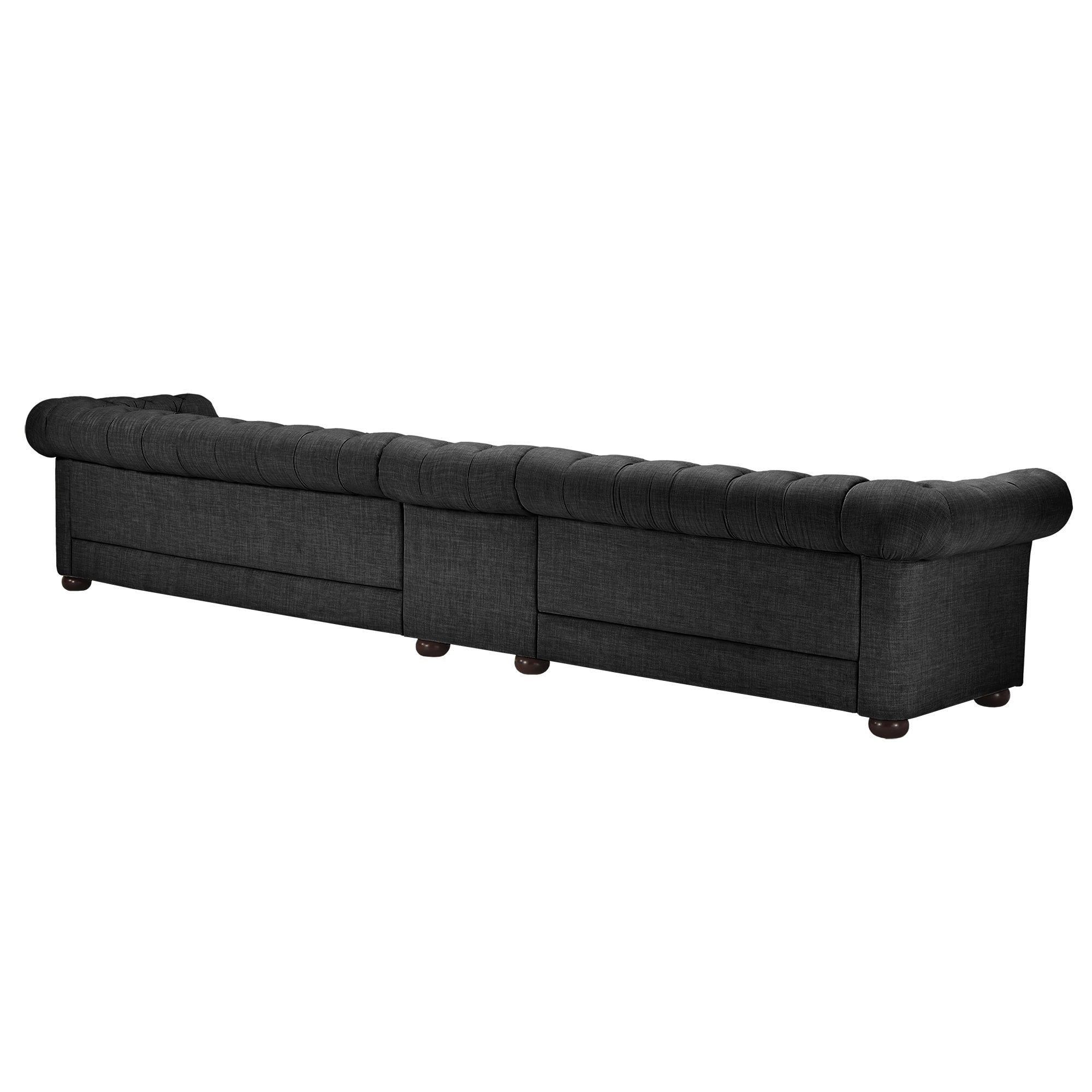 Knightsbridge Grey Extra Long Chesterfield Sofa by iNSPIRE Q Artisan
