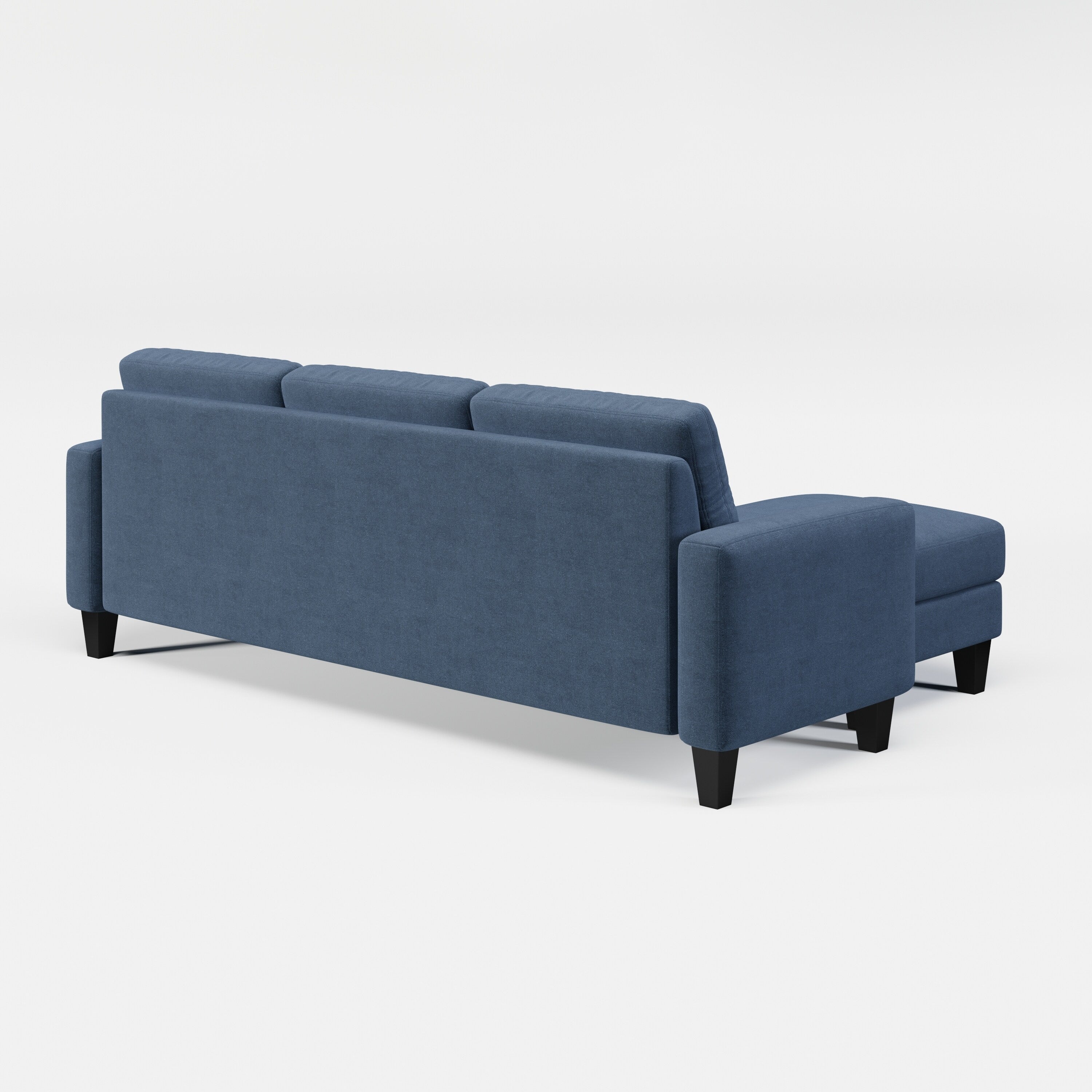 L-Shape Sofa for Small Spaces - Corner Couch with Ottoman
