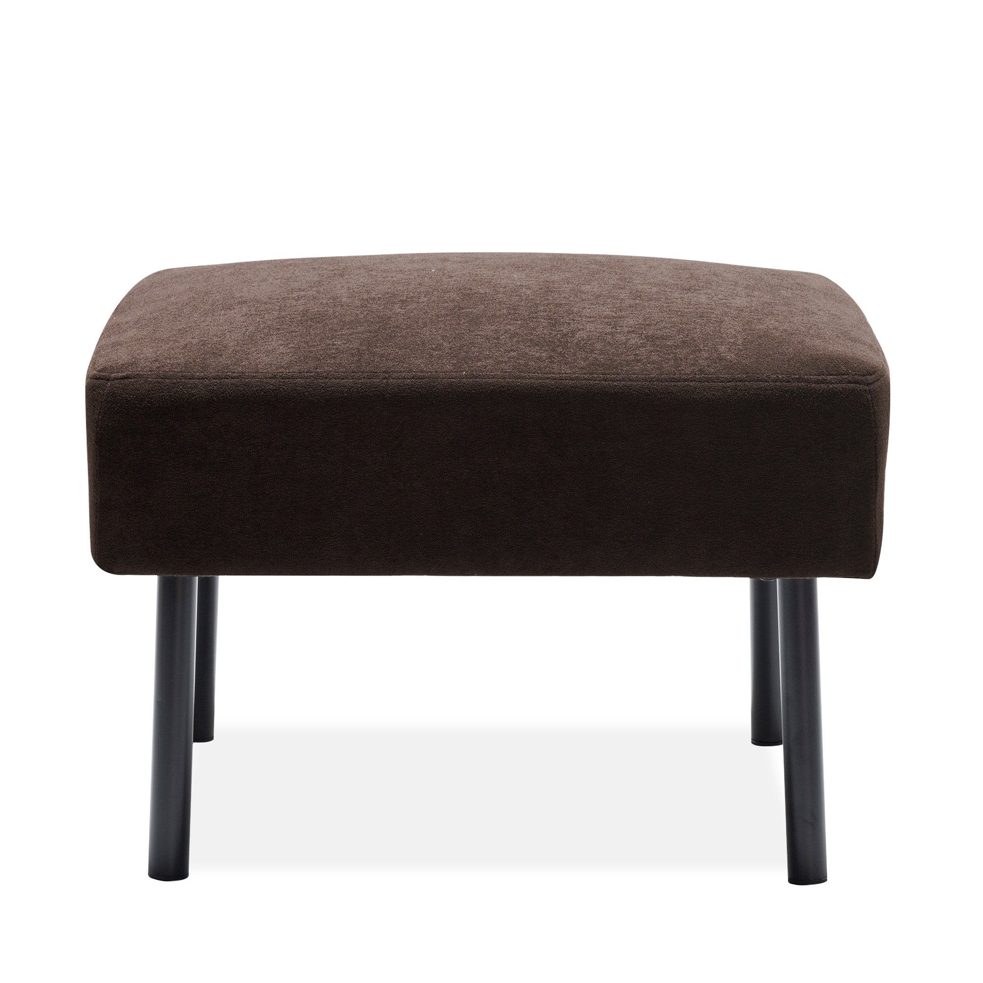 L-Shaped 2 Seater Sofa with Ottoman, Modern Polyester Fabric Loveseat Sofa, Comfy Small Couches for Small Space