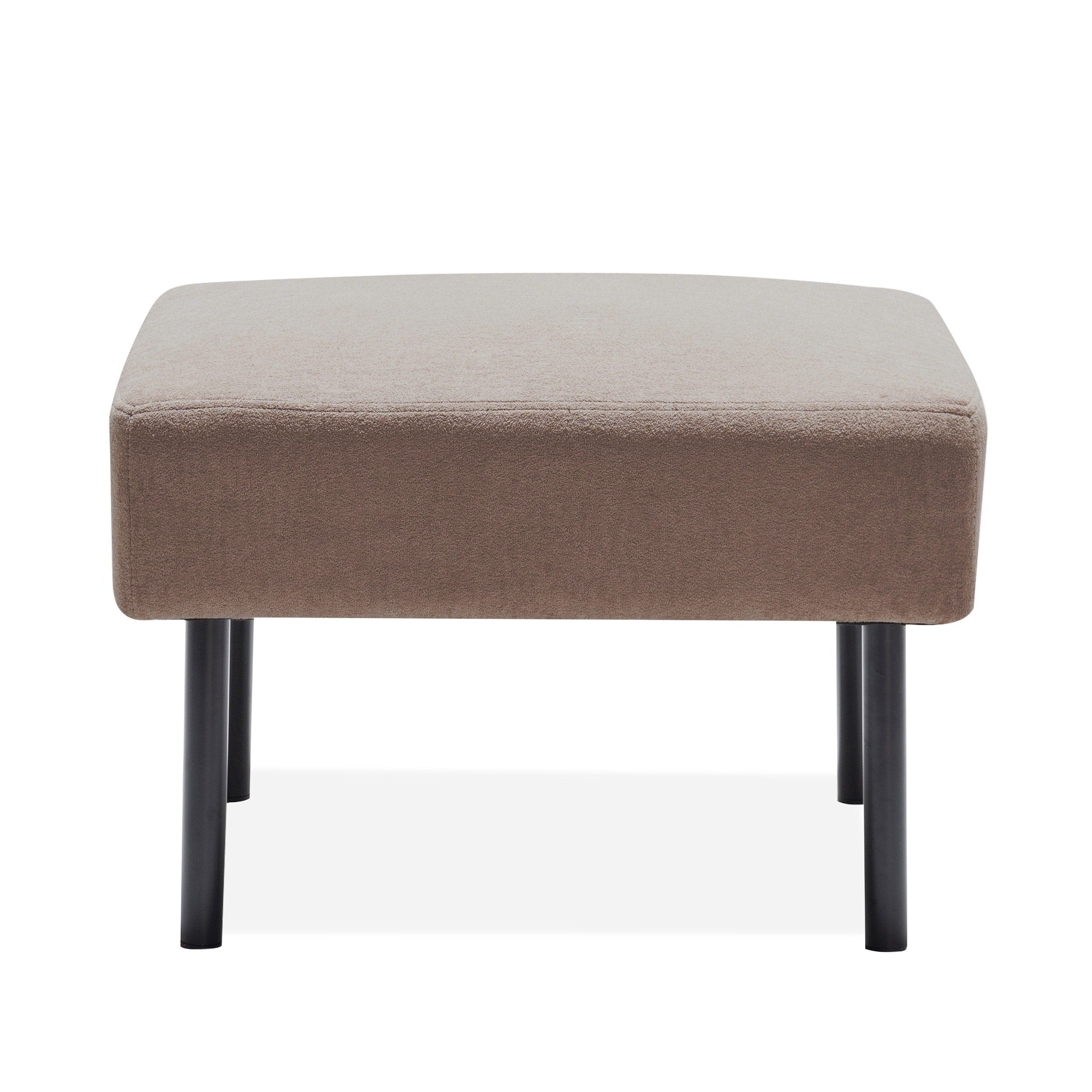 L-Shaped 2 Seater Sofa with Ottoman, Modern Polyester Fabric Loveseat Sofa, Comfy Small Couches for Small Space