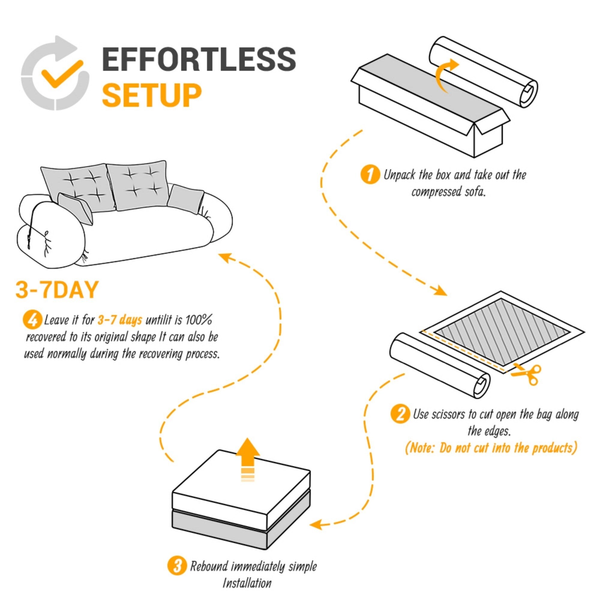 78in Wide Lazy Sofa Couch Multi Functional Foldable Sofa Bed