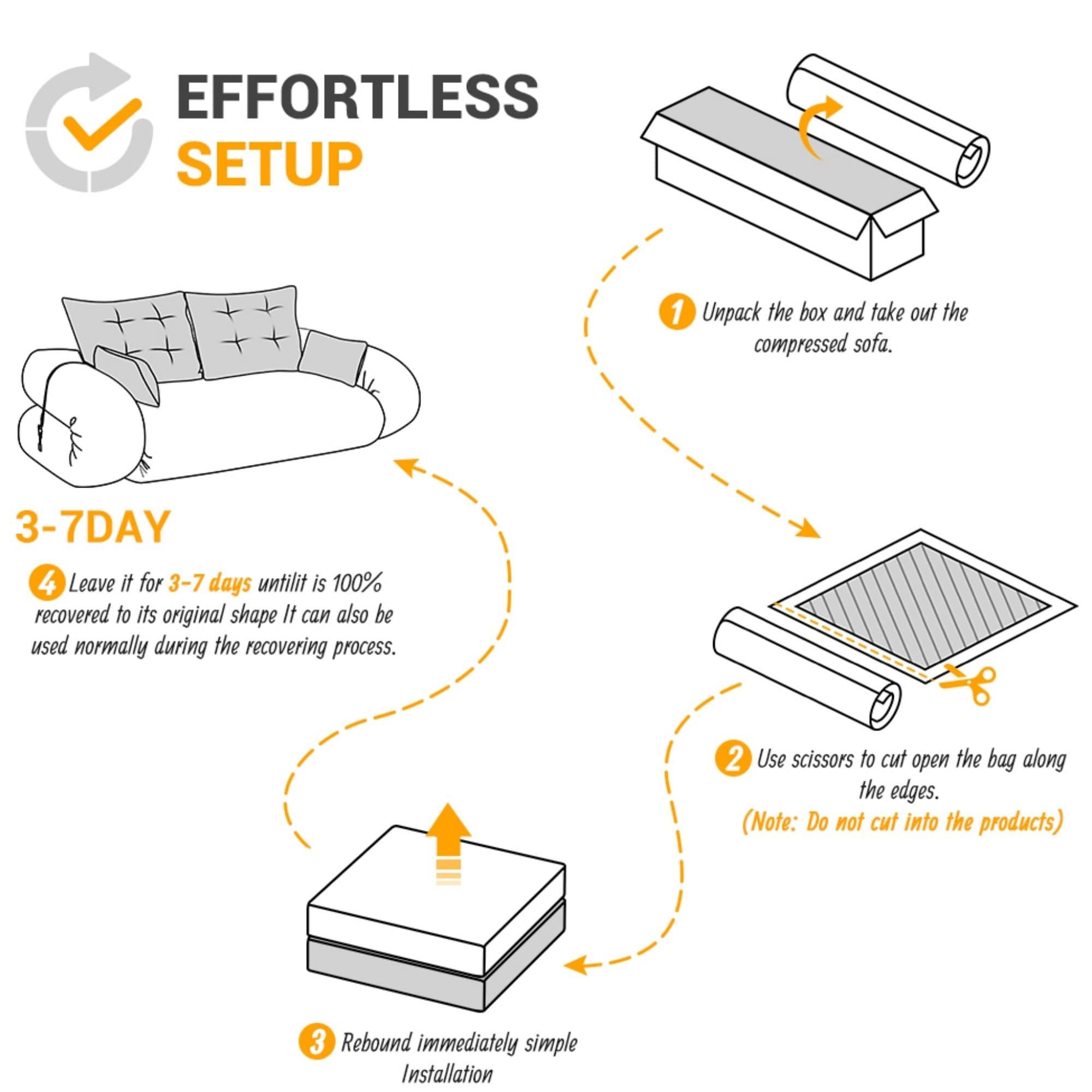78in Wide Lazy Sofa Couch Multi Functional Foldable Sofa Bed
