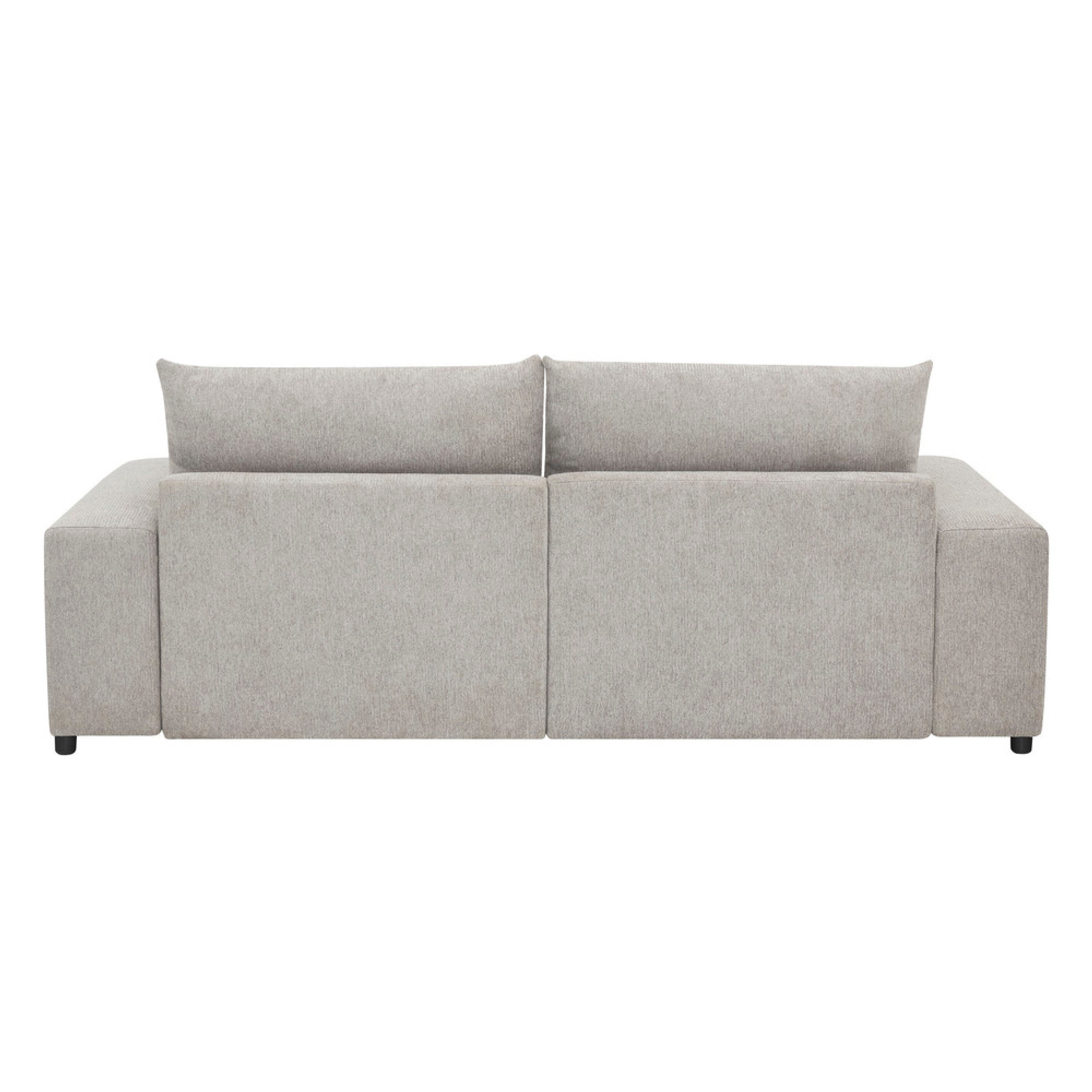 Leena Oversized Sleeper Sofa with 2 Throw Pillow, Gray Fabric 88 Inch