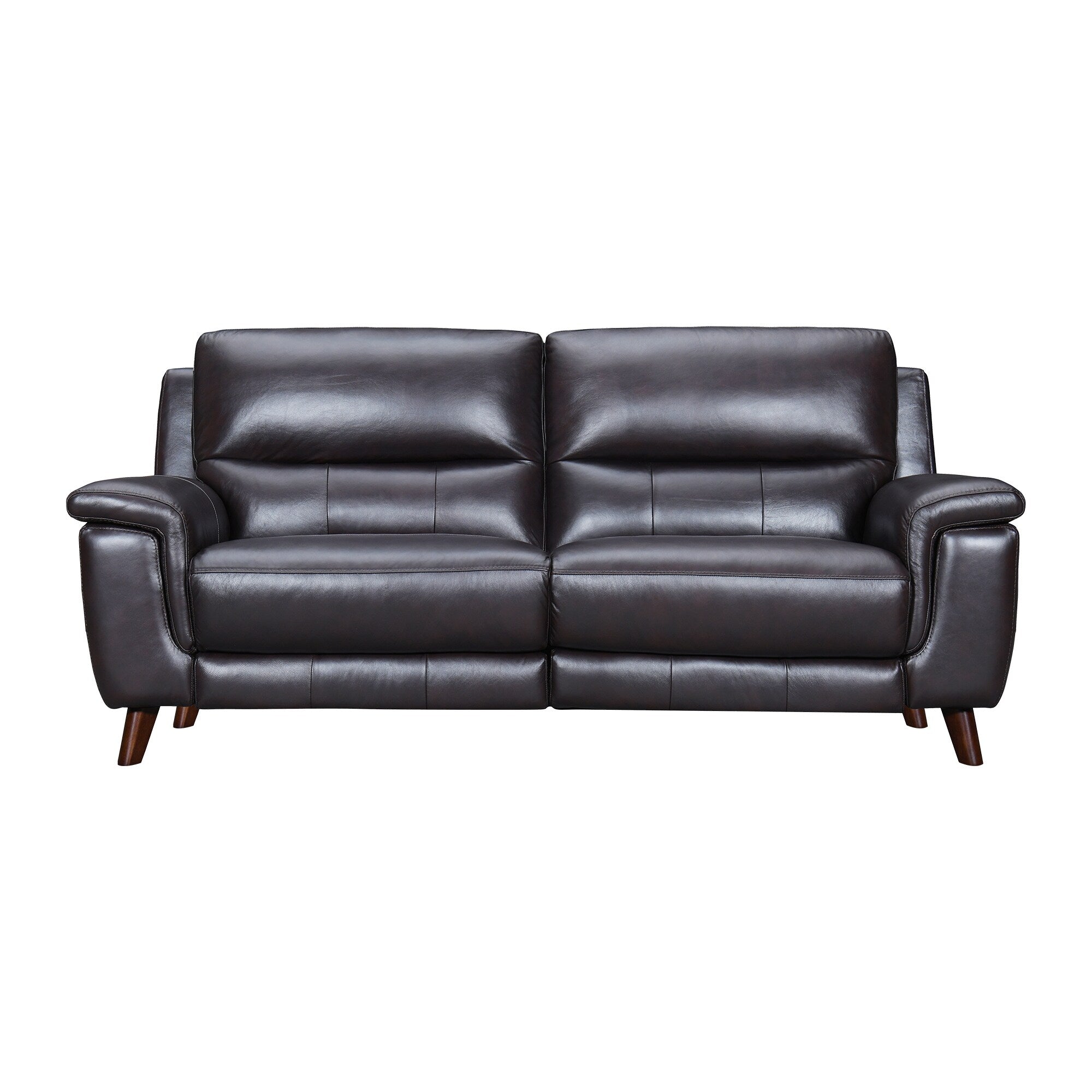 Lizette 78 Dove Gray or Brown Leather Power Recliner Sofa with USB