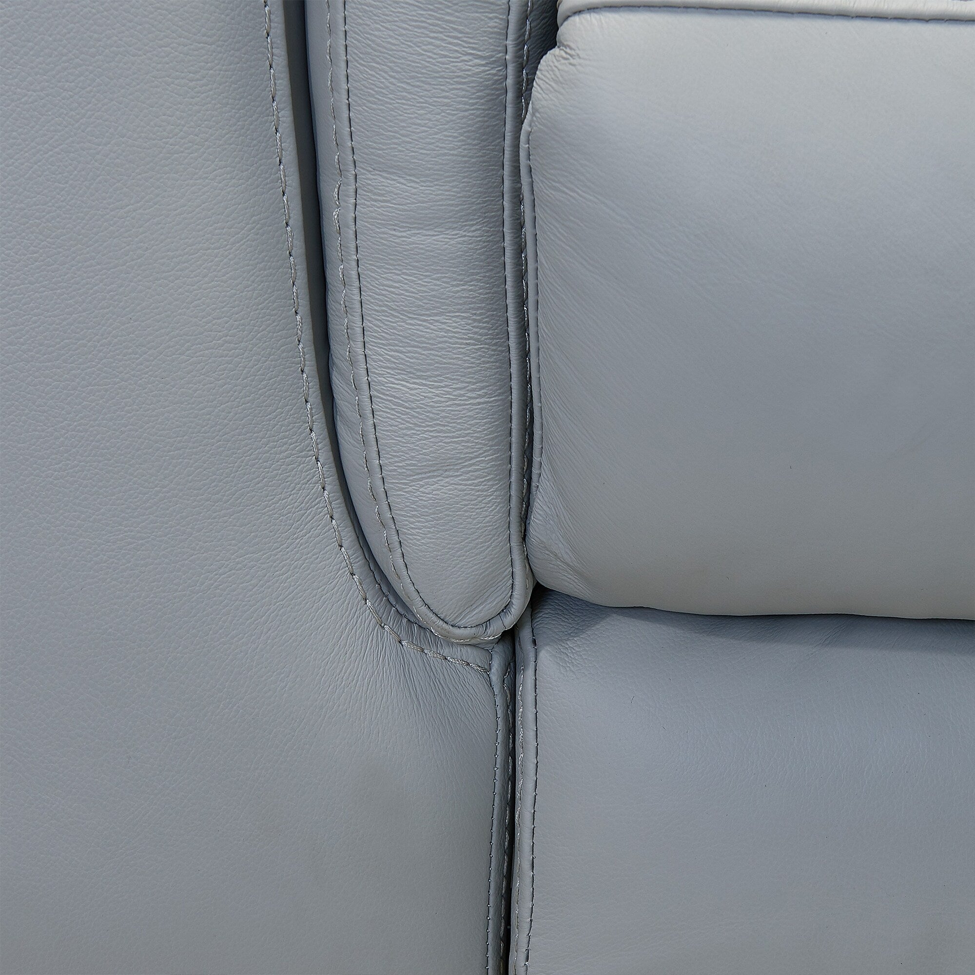 Lizette 78 Dove Gray or Brown Leather Power Recliner Sofa with USB