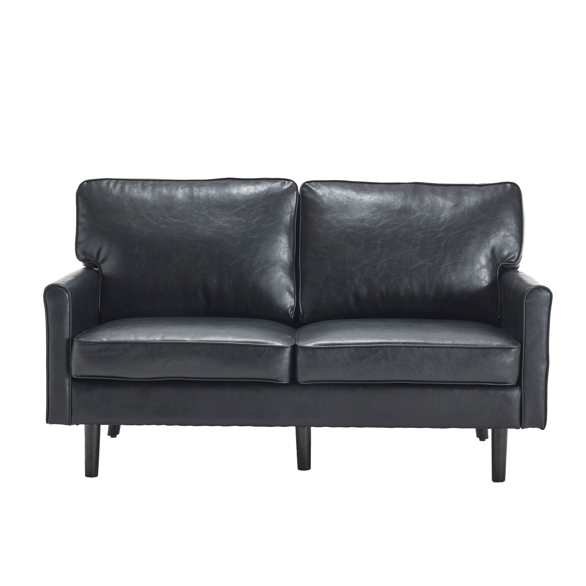 Loveseat Sofa, 2 Seater Sofa Couches for Living Room, Small Couch with USB & Removable Pillow Cover