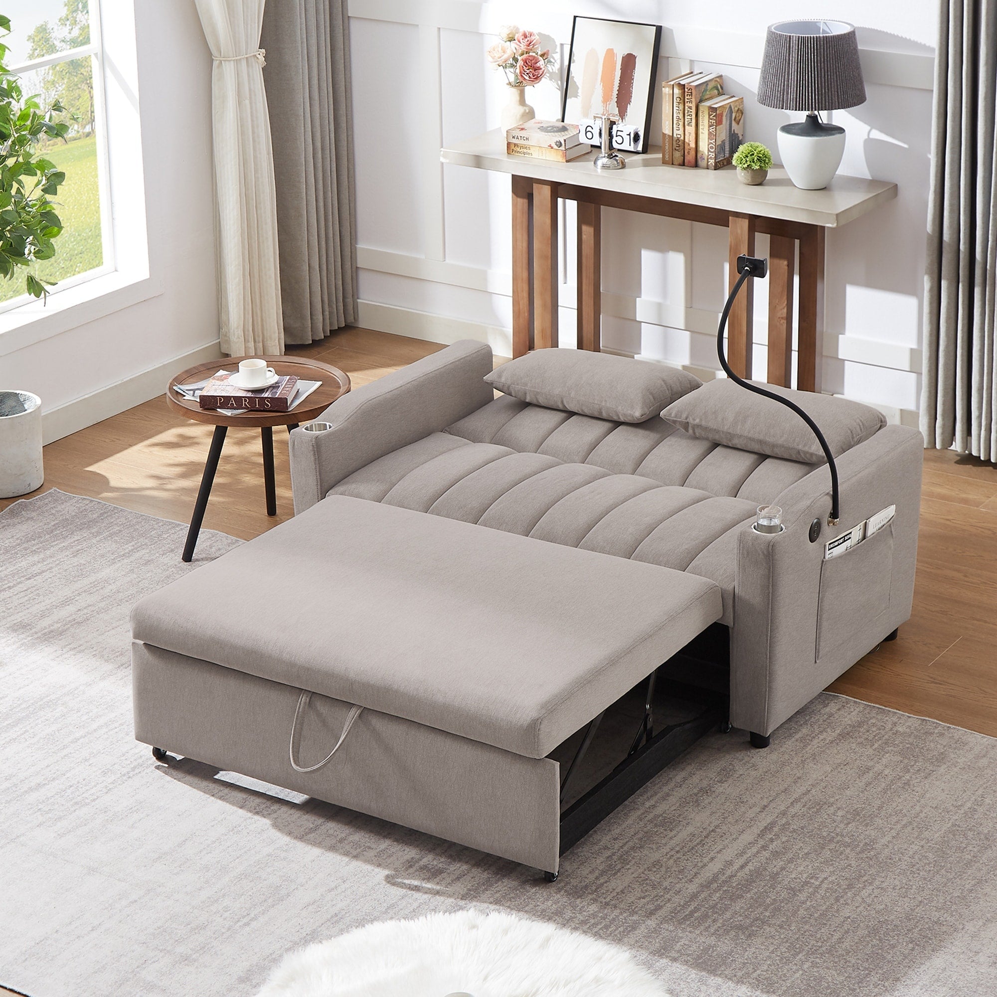 MERAX Convertible Loveseat Sofa, Pull Out Sofa Bed