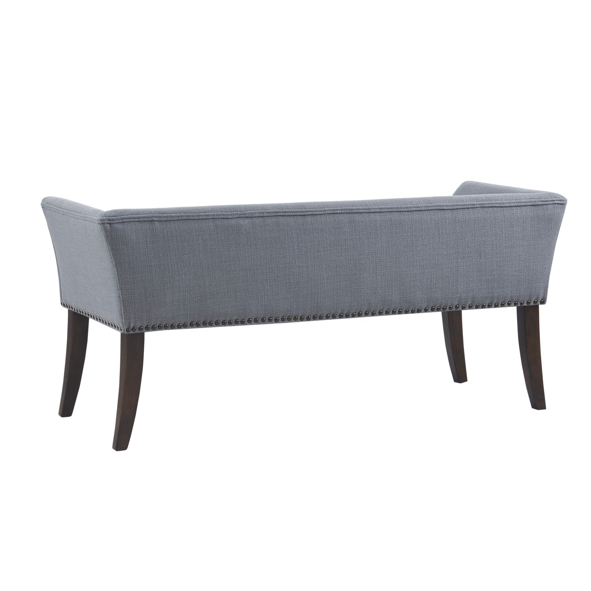 Madison Park Welburn 49.5 Upholstered Bench with Back & Wood Legs
