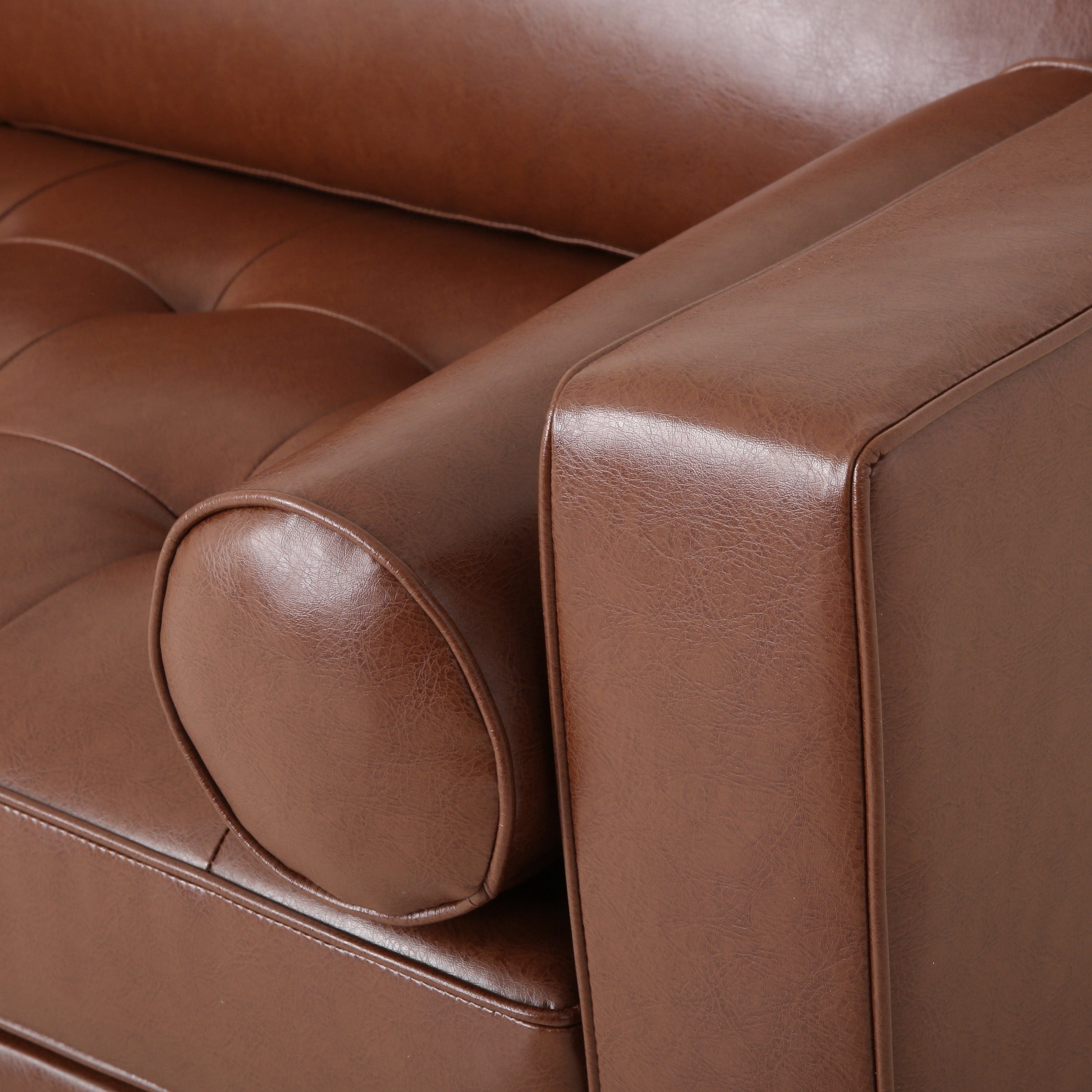 Malinta Contemporary Tufted 3 Seater Sofa by Christopher Knight Home - 82.25 L x 33.00 W x 33.00 H