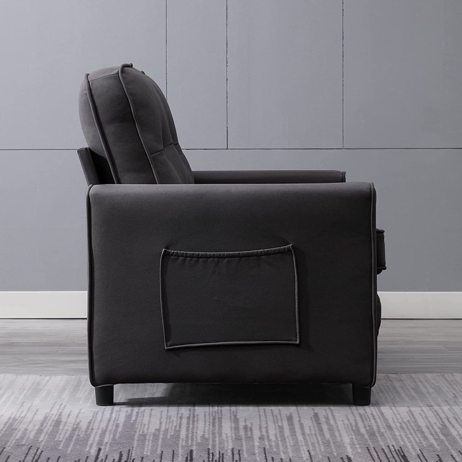Mixoy Modern Loveseat,3-in-1 Pull Out Sleeper Sofa Bed with Tri-Folding Mattress