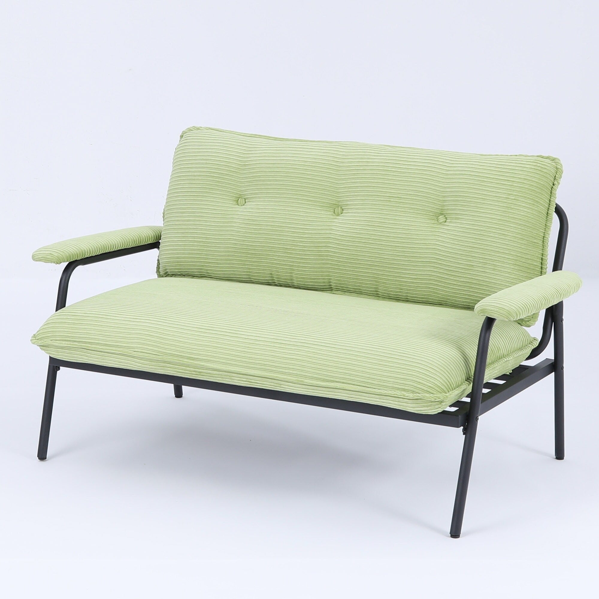 Modern 2-Seater Sofa 53 Inch Compact Size Metal Frame Polyester Blend for Apartment Living Room