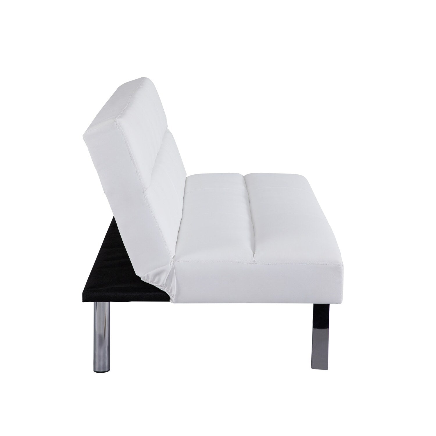 Modern Futon Sofa Bed, Convertible Sofa Futon, Split Back Linen Sleeper Couch for Living Room