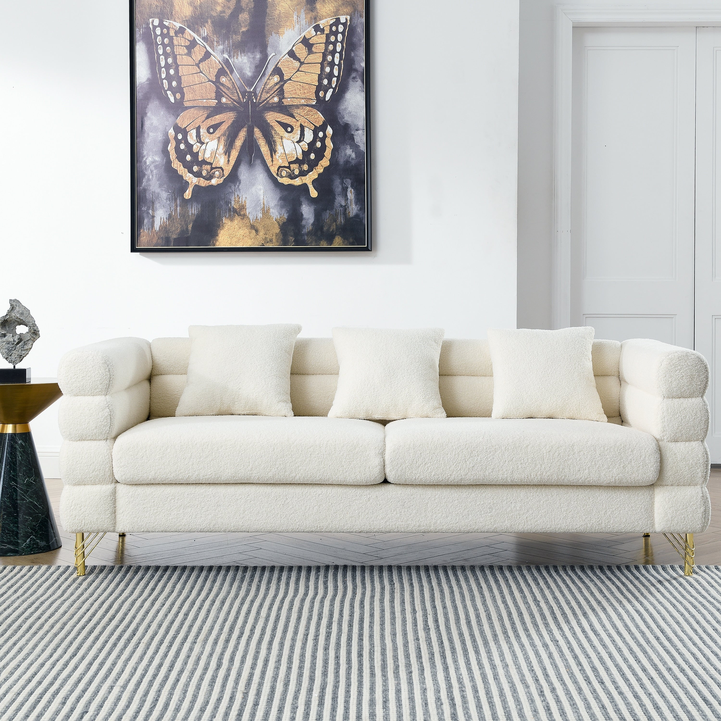 Modern Oversized Streamline 3-Seat Sofa