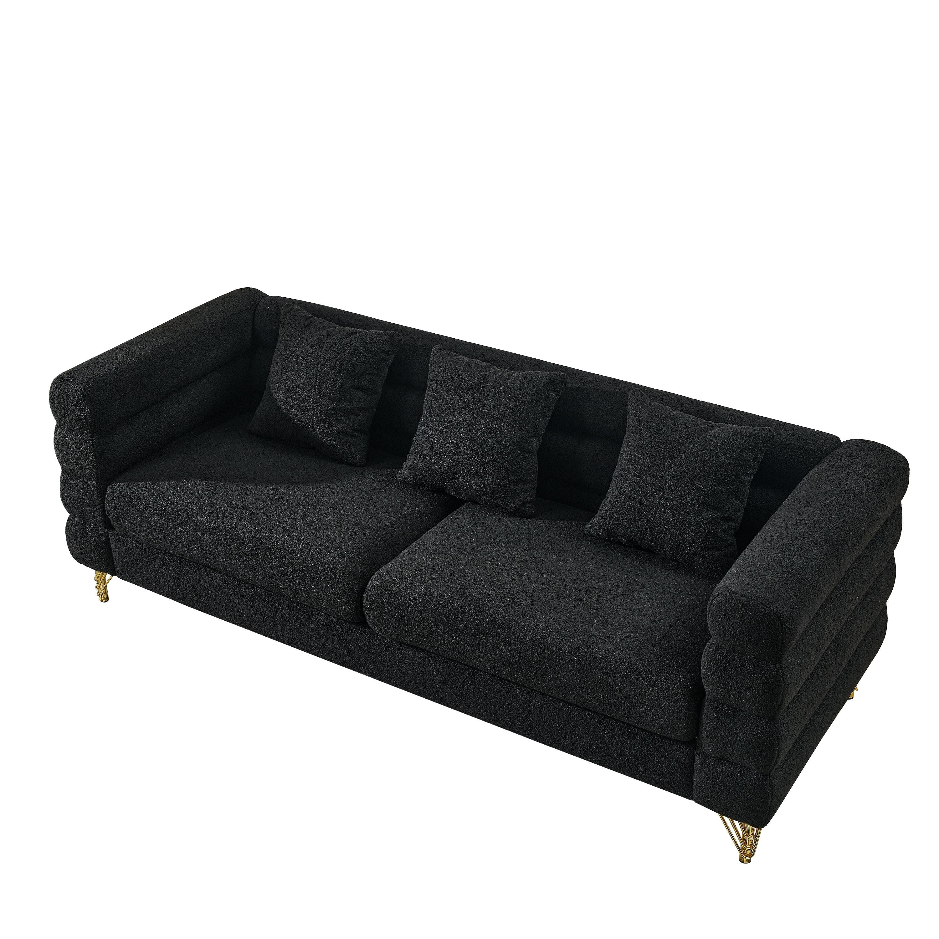 Modern Oversized Streamline 3-Seat Sofa