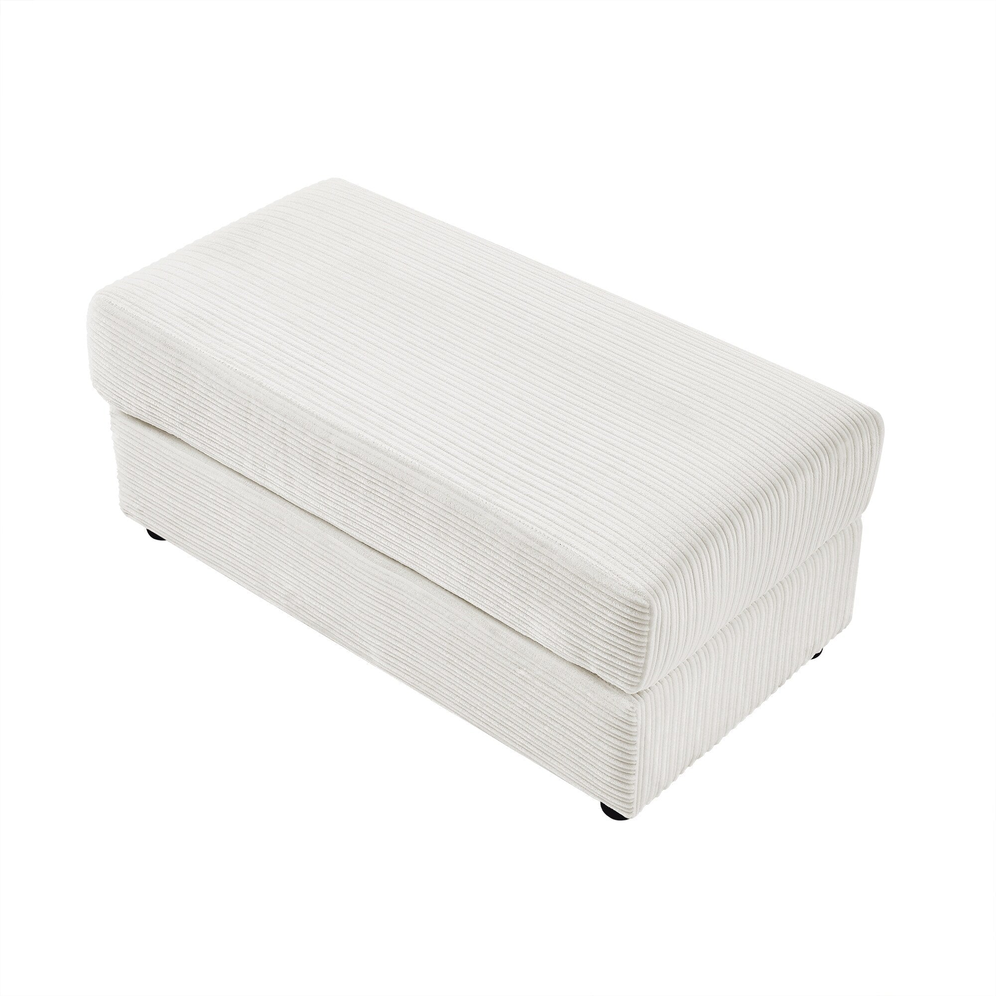 Modern Single Sofa with Movable Ottoman, Hidden Storage, USB Ports, Cup Holders and Phone Holder for Living Room