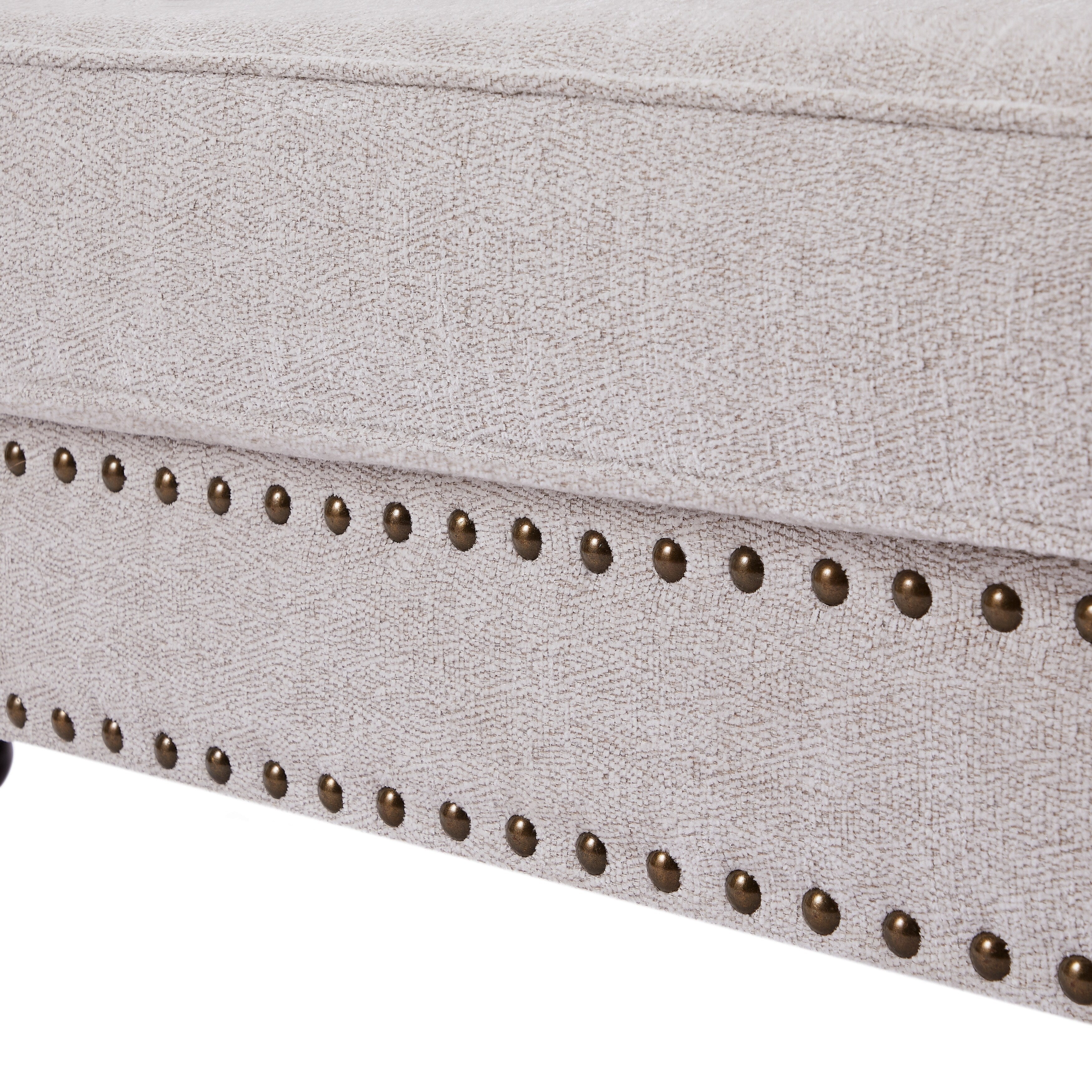 Modern Sleeper Sofa Chenille Fabric Sofa Couch with Nailhead Trim Couch and Lumbar Pillows, Rolled Arms Lounge Settee