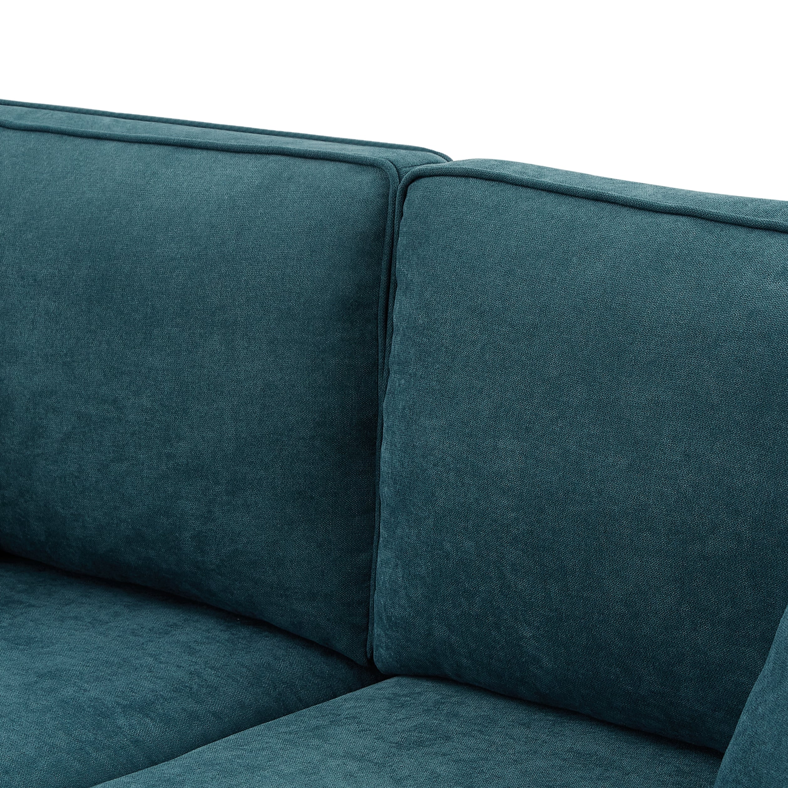 Modern Sofa for Living Room, 82 Green Chenille Sofa Couch, Sectional Love Seat Couch with Brown Legs, Upholstered Sofa for Apar