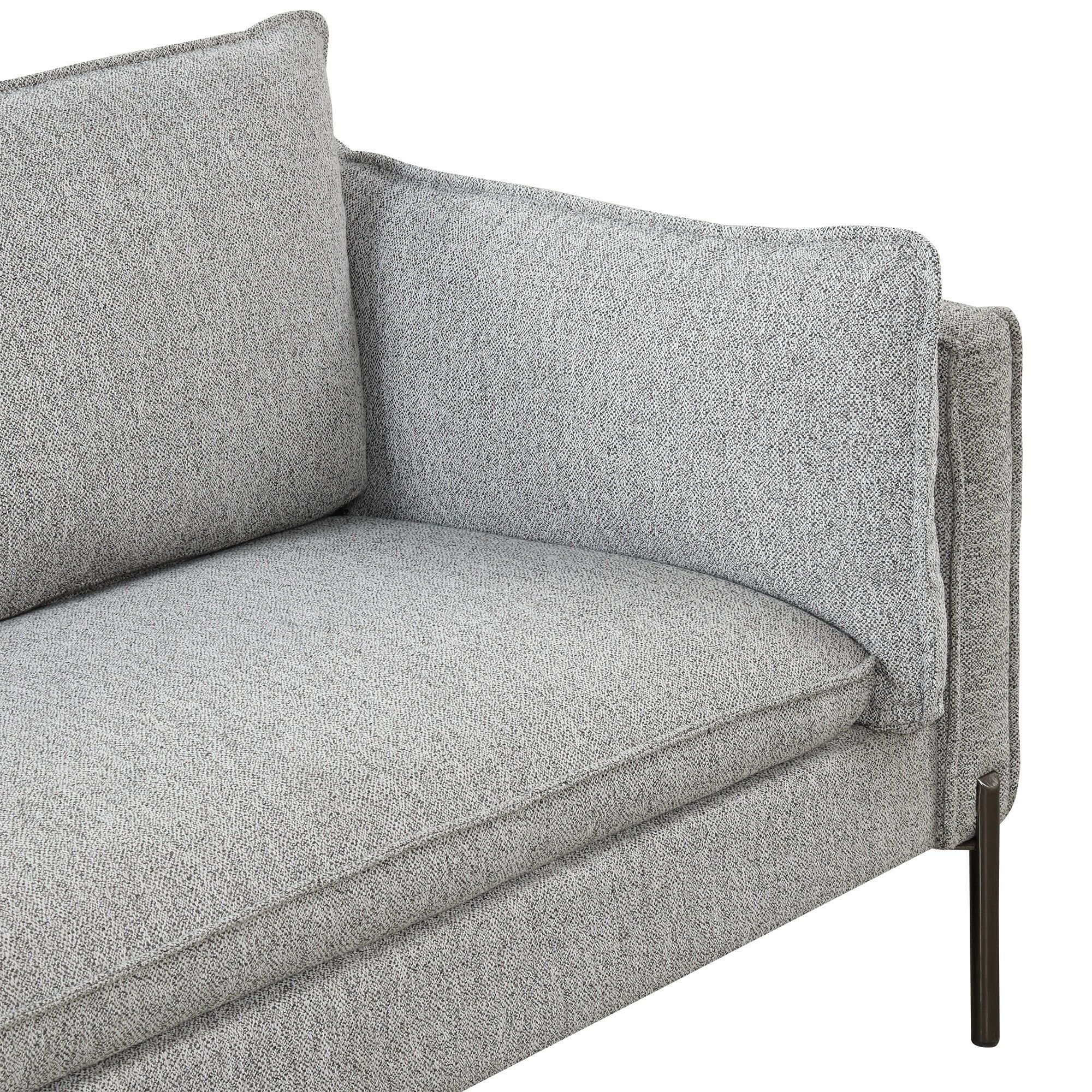 Modern Style 3 Seat Sofa Linen Fabric Upholstered Couch Furniture
