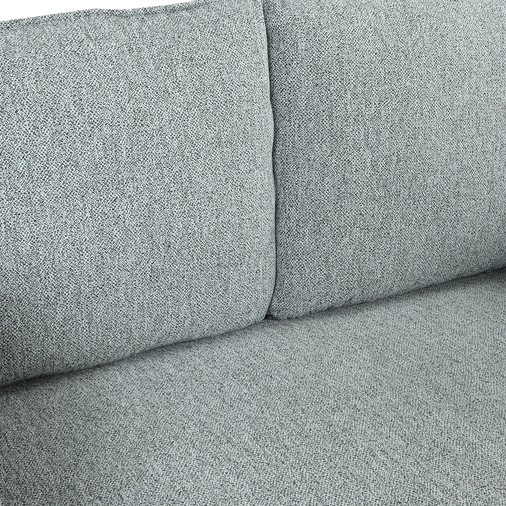 Modern Style 3 Seat Sofa Linen Fabric Upholstered Couch Furniture