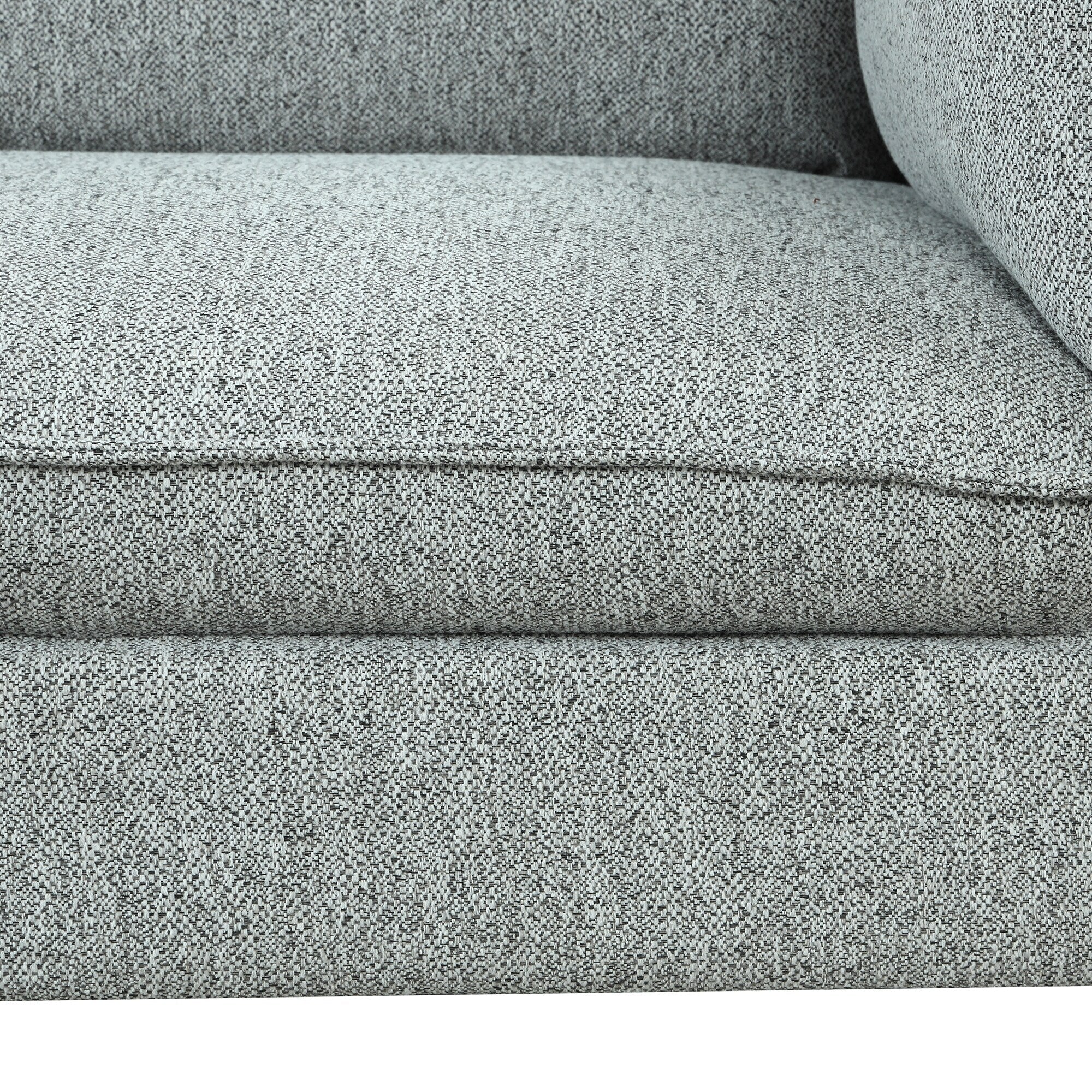 Modern Style 3 Seat Sofa Linen Fabric Upholstered Couch Furniture