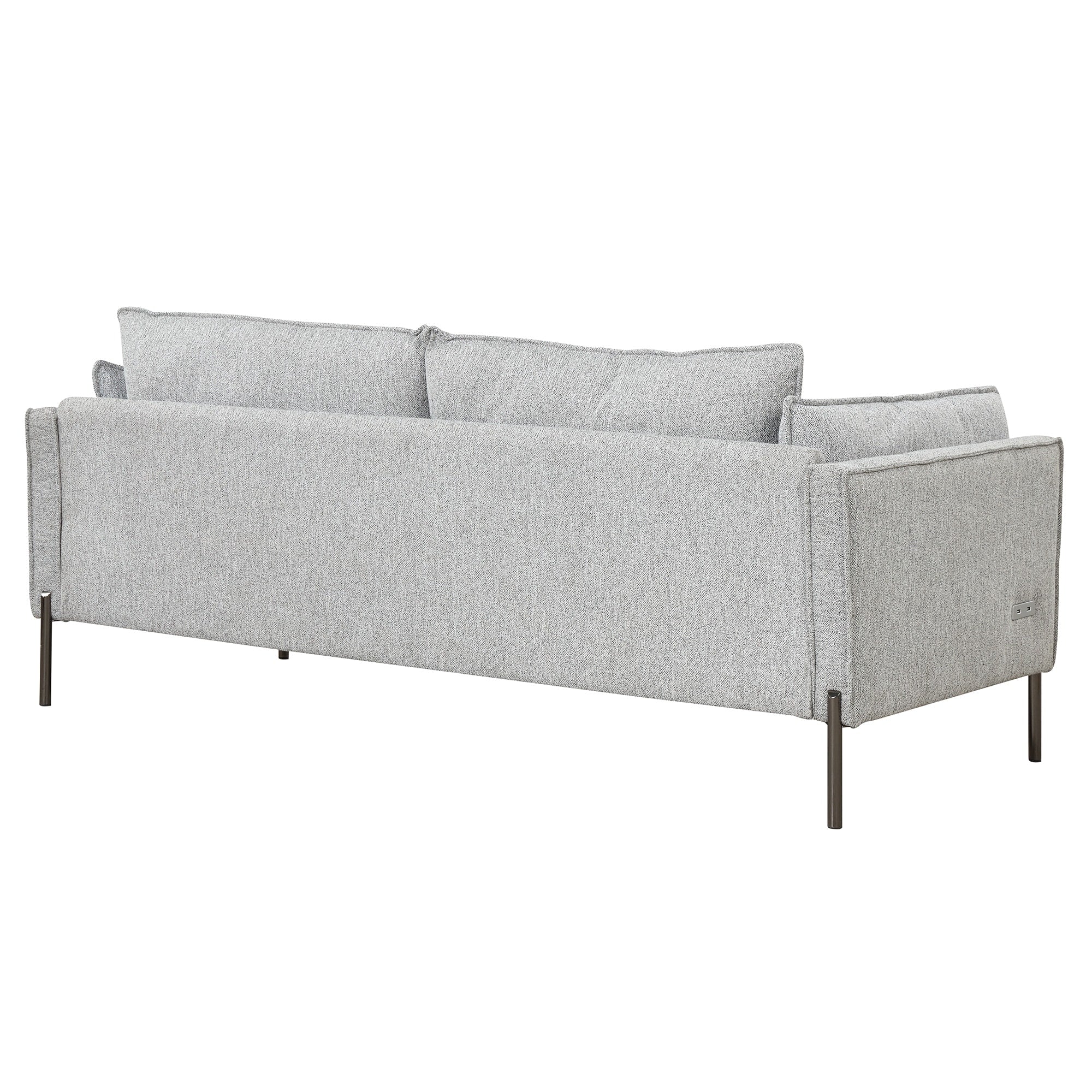Modern Style 3 Seat Sofa Linen Fabric Upholstered Couch Furniture