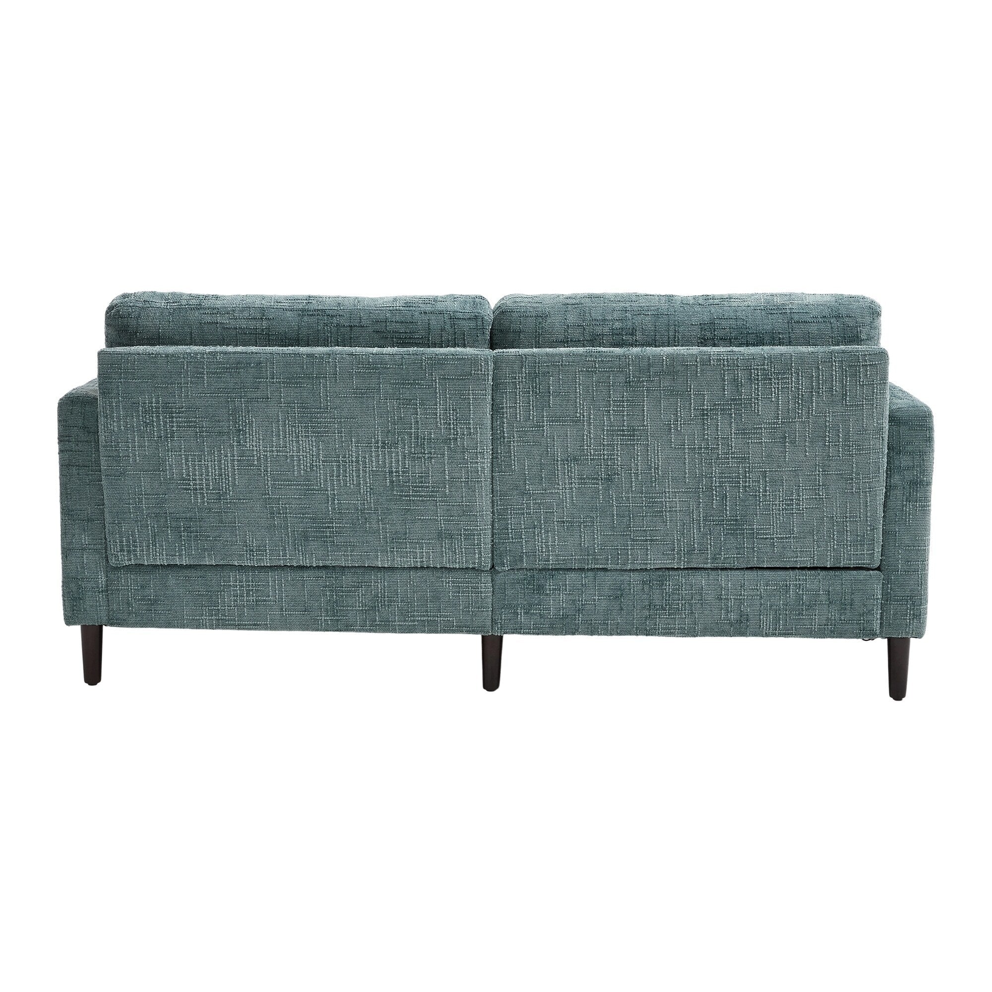 Modern Style Chenille 2-Seater Wood-Legged Sofa With Led Light, Usb Charging Port And Storage Bag Living Room Bedroom Study Room