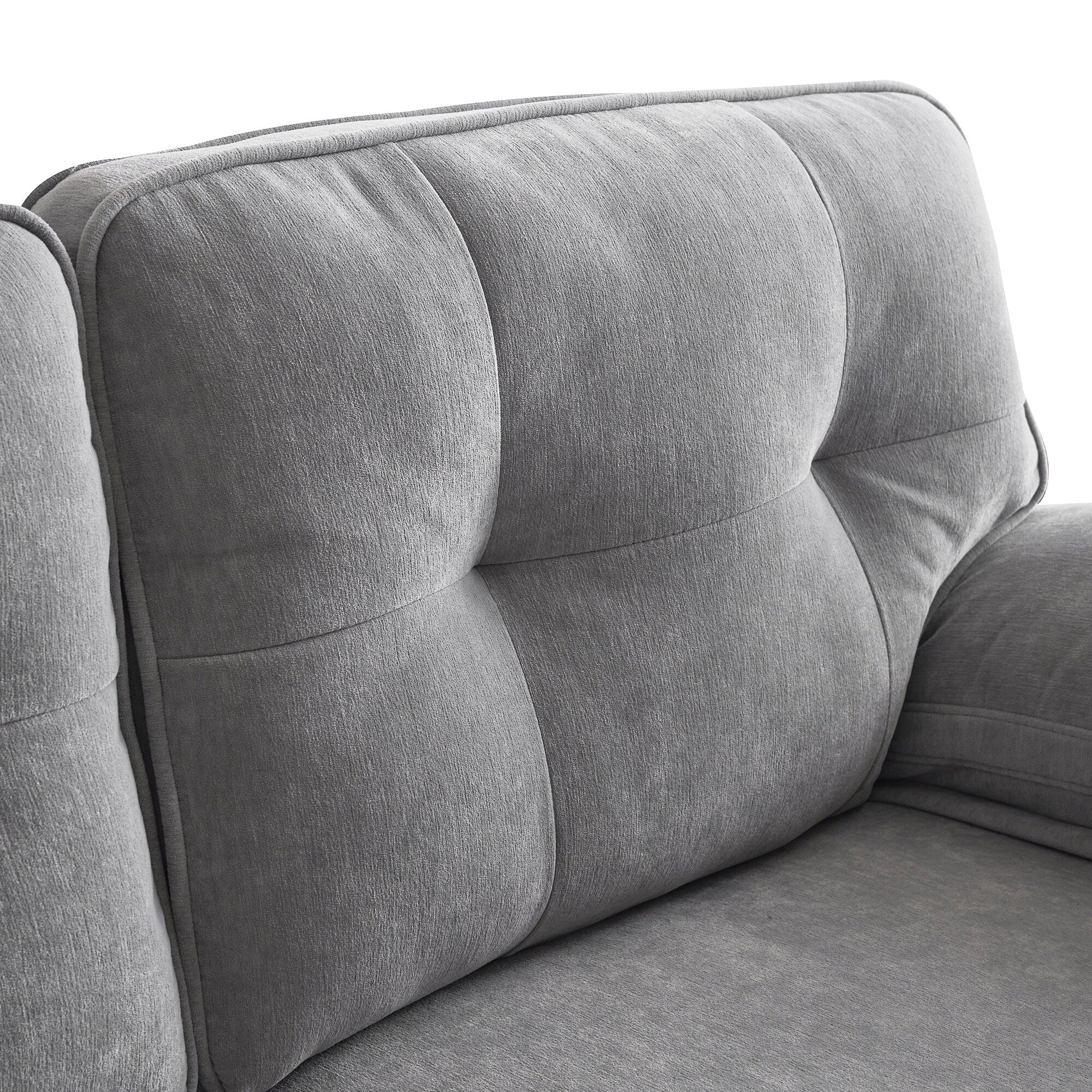 Modern Velvet L-Shaped Sectional Sofa with Metal Legs and Wide Backrest for Living Room Bedroom