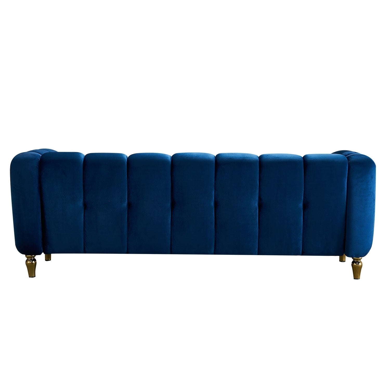 Blue Modern Velvet Sofa - 31.89 x 83.07 x 27.95