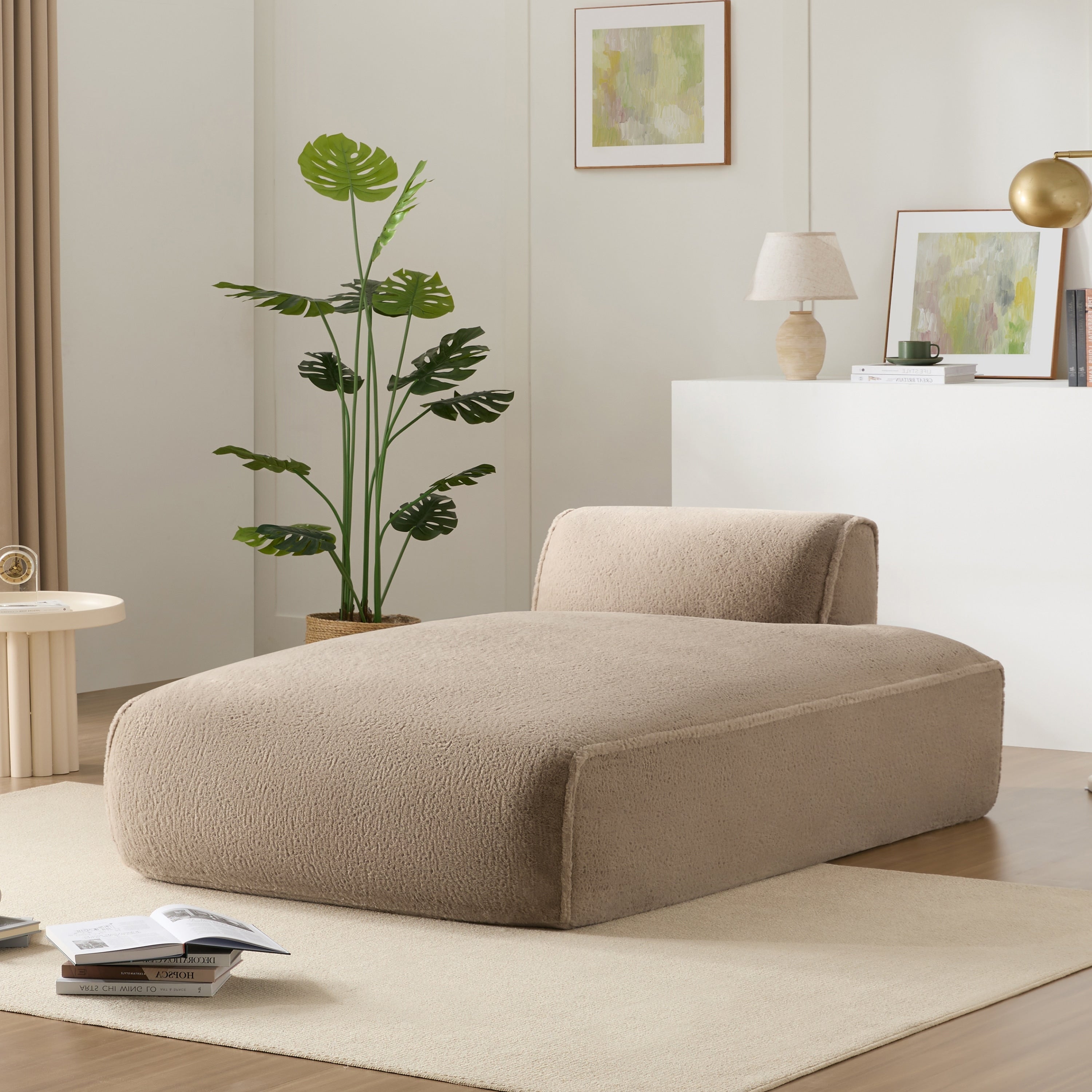 Modular 72-Inch Fully Compressed Sofa Bed with Frameless Design for Living Room, No Assembly Required