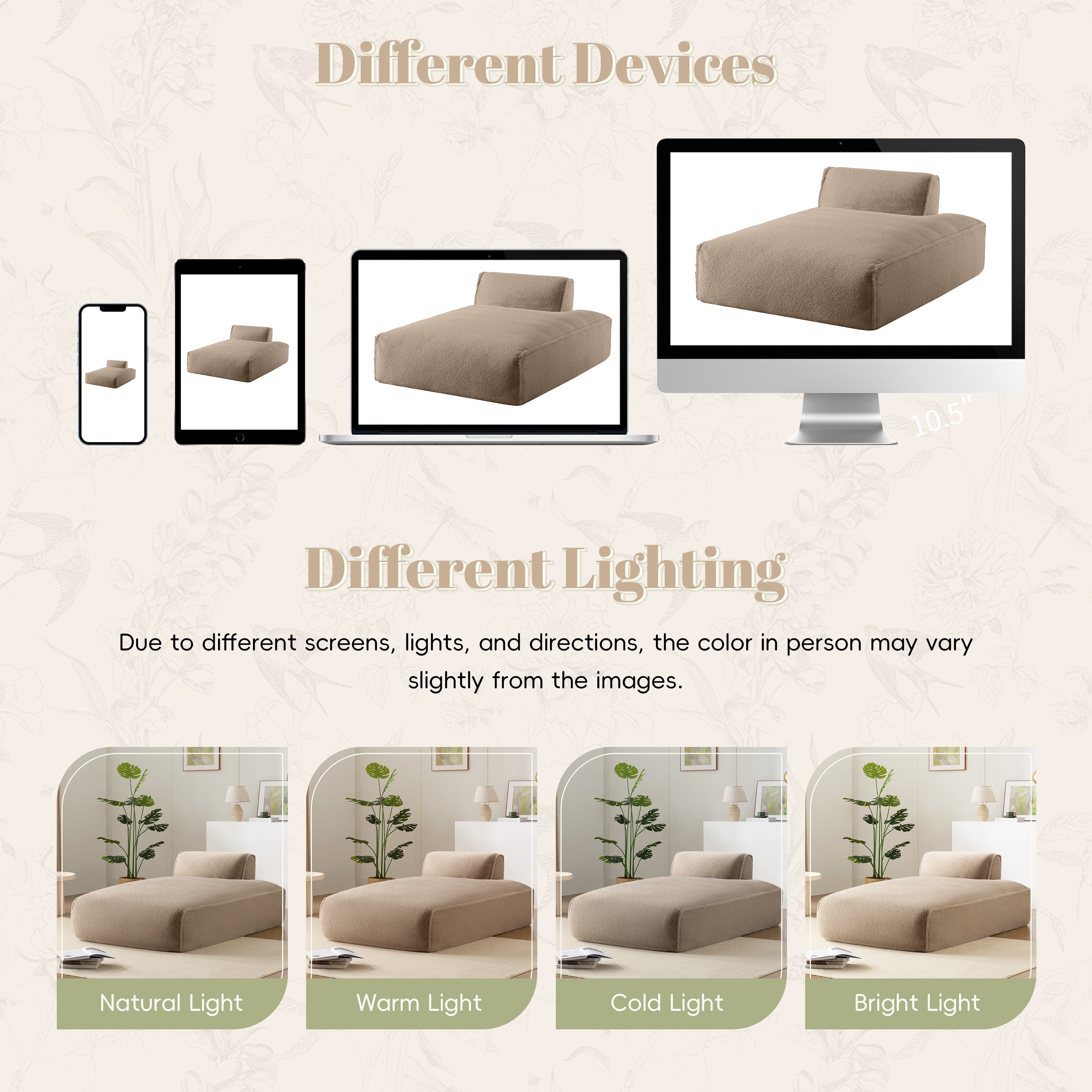 Modular 72-Inch Fully Compressed Sofa Bed with Frameless Design for Living Room, No Assembly Required