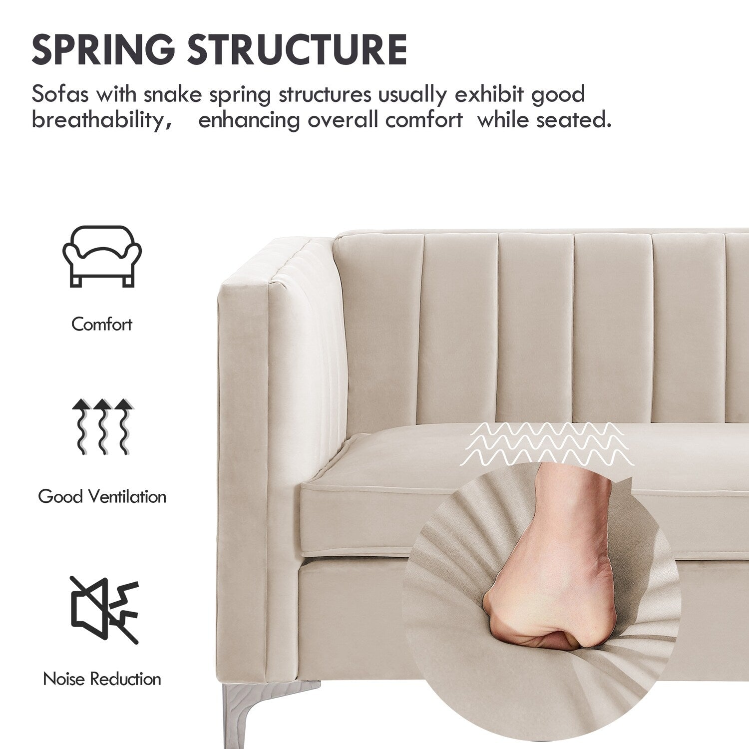 Morden Fort Upholstered Accent Living Room Sofa