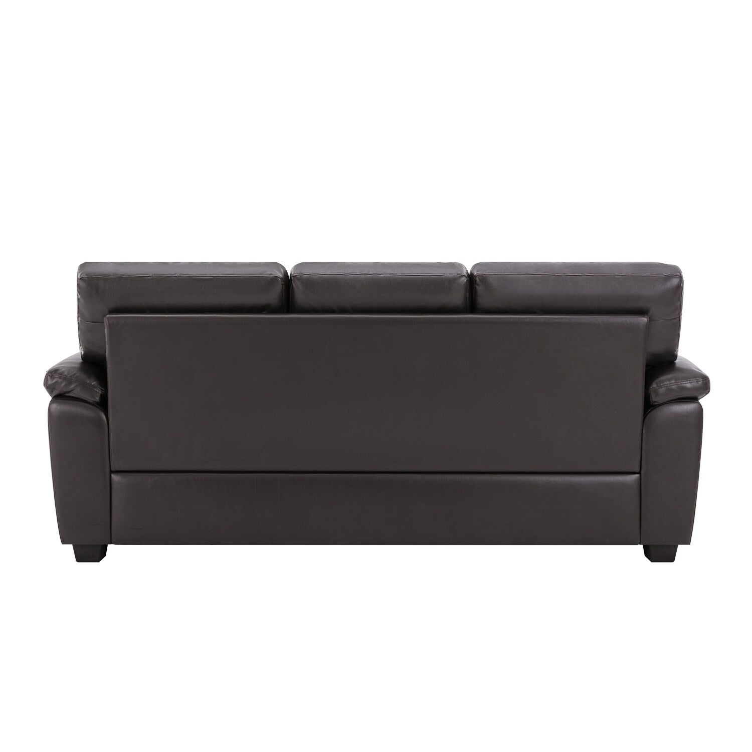 Morden Fort Upholstered Sofa for Living Room,Three-Seater Couch Faux Leather