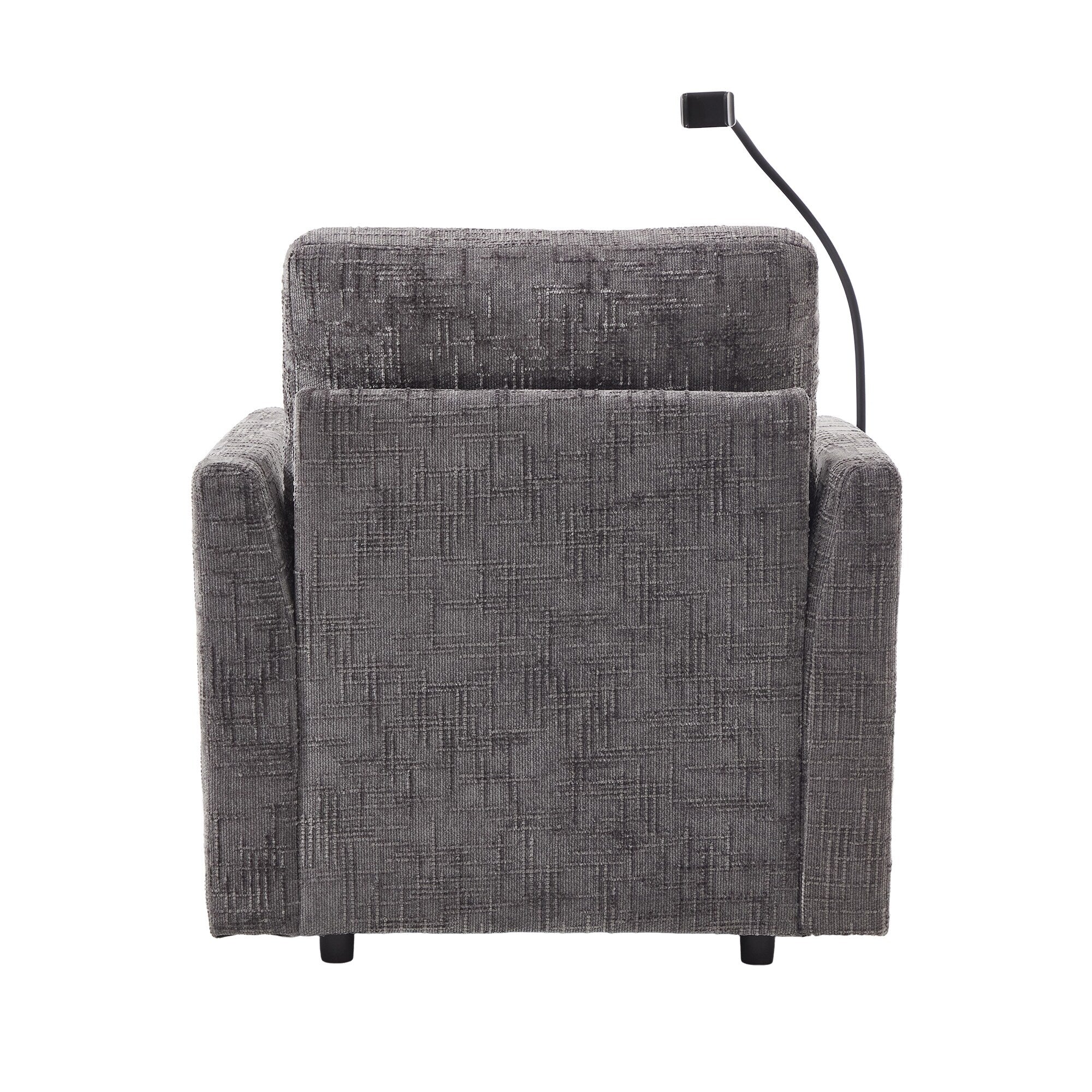 Multifunctional Lazy Person Sofa Recliner Can Be Stored Storage Backrest With Cell Phone Bracket Chenille Single Leisure Chair