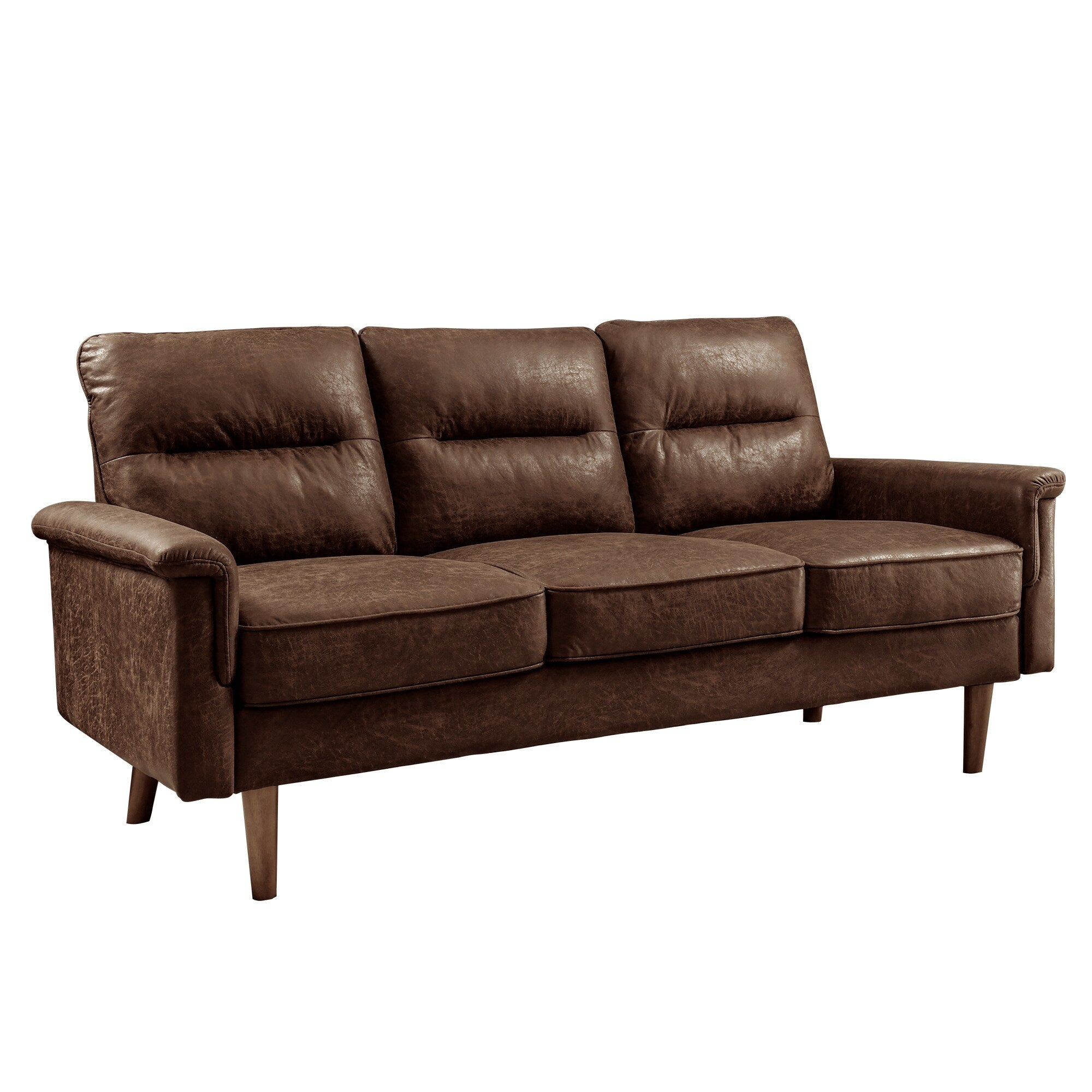 OVIOS Fluffy Cushion Wood Leg Indoor Sofa