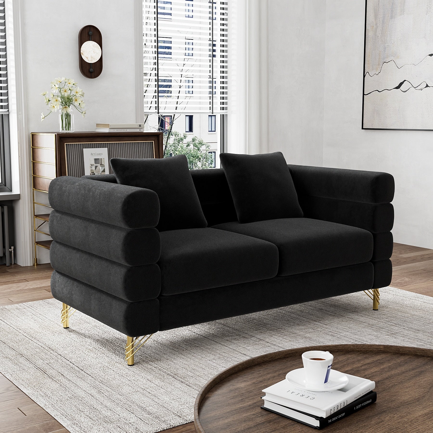 Ouyessir Mid Century Sofa Couch for Bedroom, Living Room, Lounges, Office, Apartment