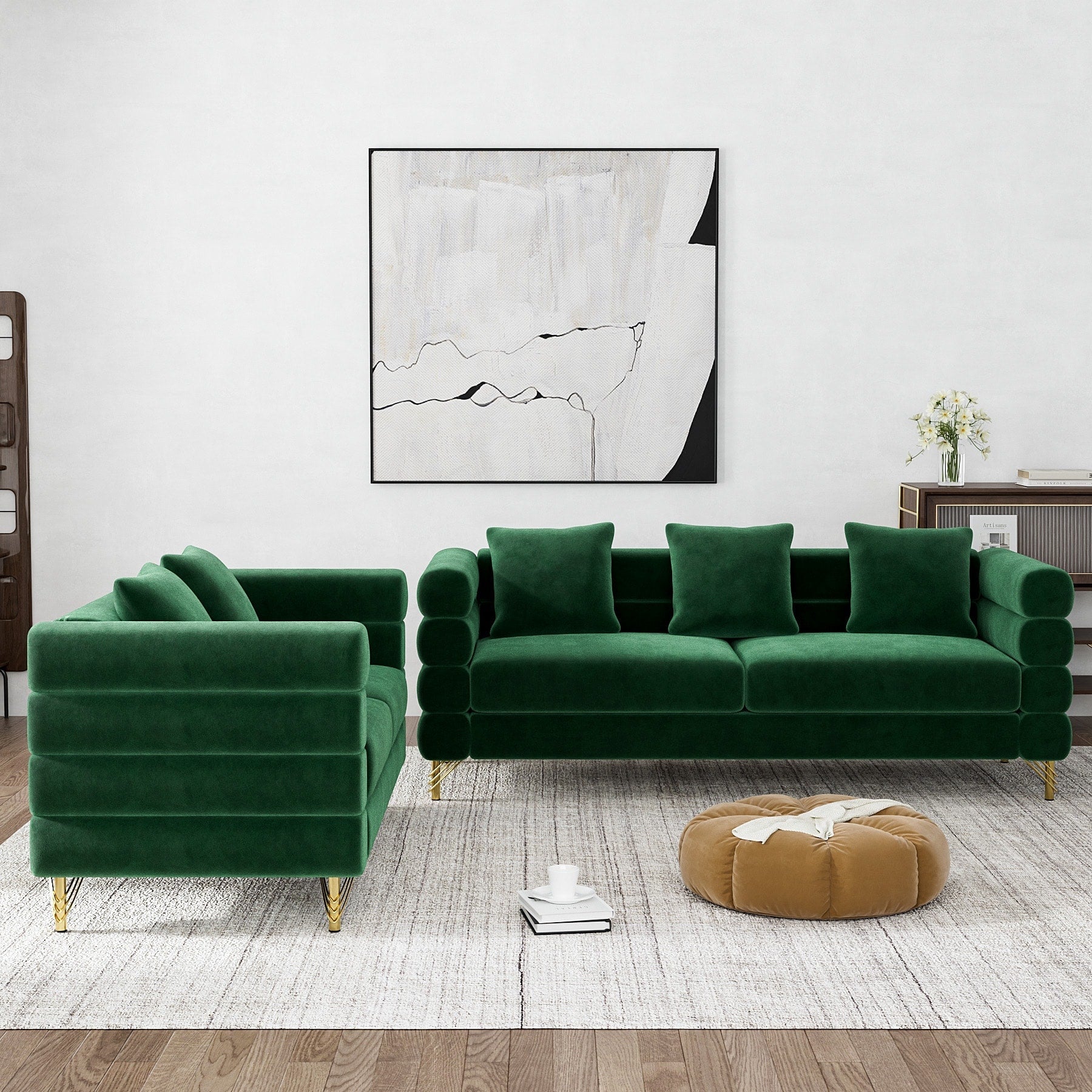 Ouyessir Mid Century Sofa Couch for Bedroom, Living Room, Lounges, Office, Apartment