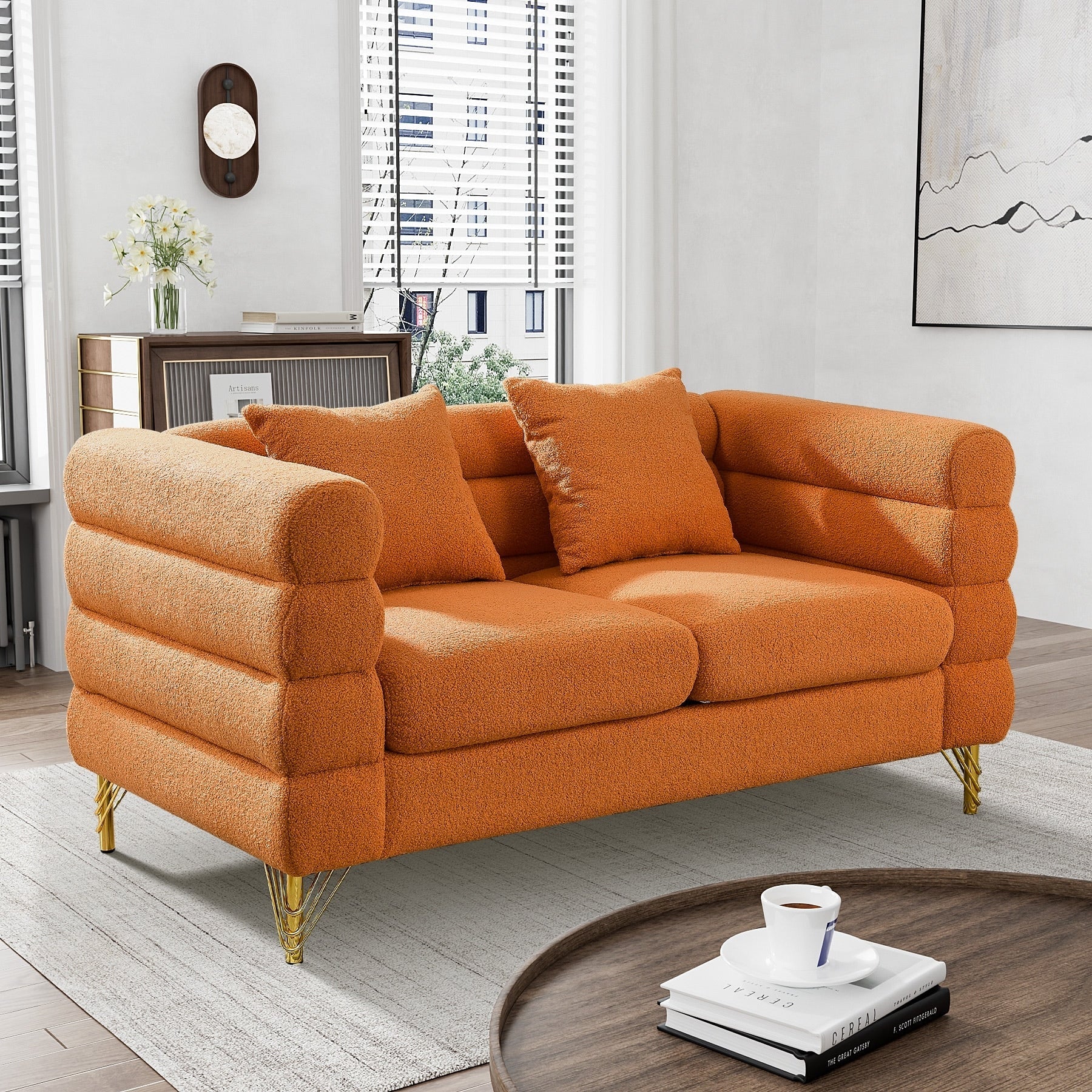 Ouyessir Mid Century Sofa Couch for Bedroom, Living Room, Lounges, Office, Apartment