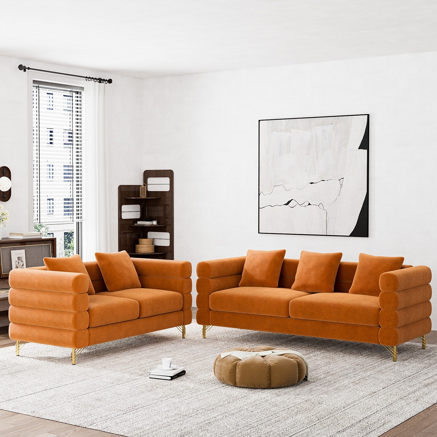 Ouyessir Mid Century Sofa Couch for Bedroom, Living Room, Lounges, Office, Apartment
