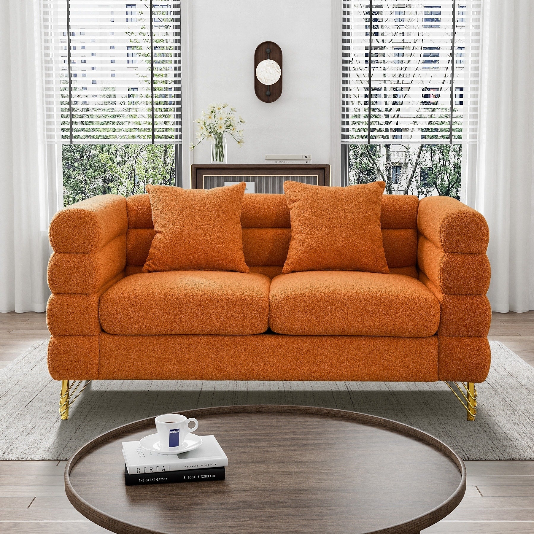 Ouyessir Mid Century Sofa Couch for Bedroom, Living Room, Lounges, Office, Apartment
