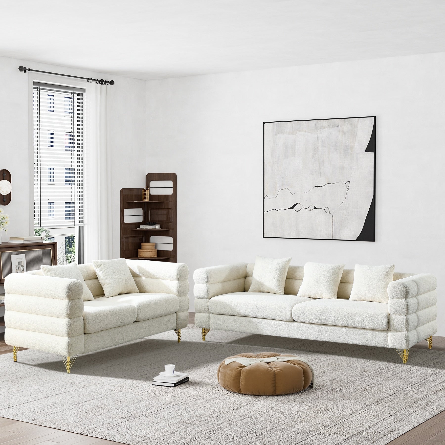 Ouyessir Mid Century Sofa Couch for Bedroom, Living Room, Lounges, Office, Apartment