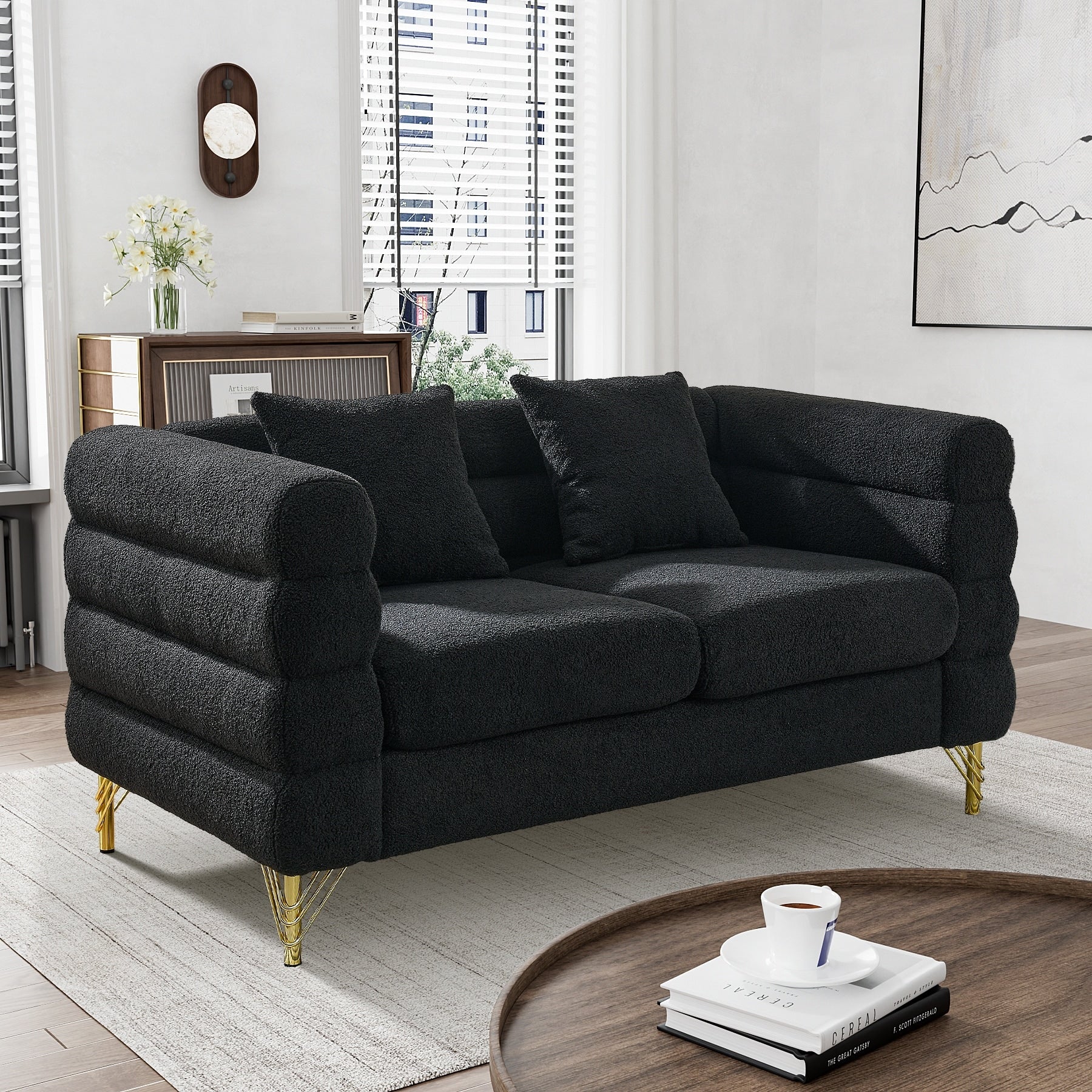 Ouyessir Mid Century Sofa Couch for Bedroom, Living Room, Lounges, Office, Apartment