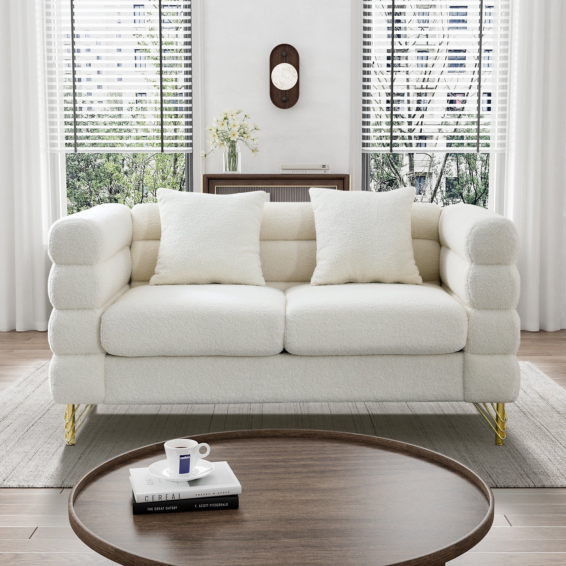 Ouyessir Mid Century Sofa Couch for Bedroom, Living Room, Lounges, Office, Apartment