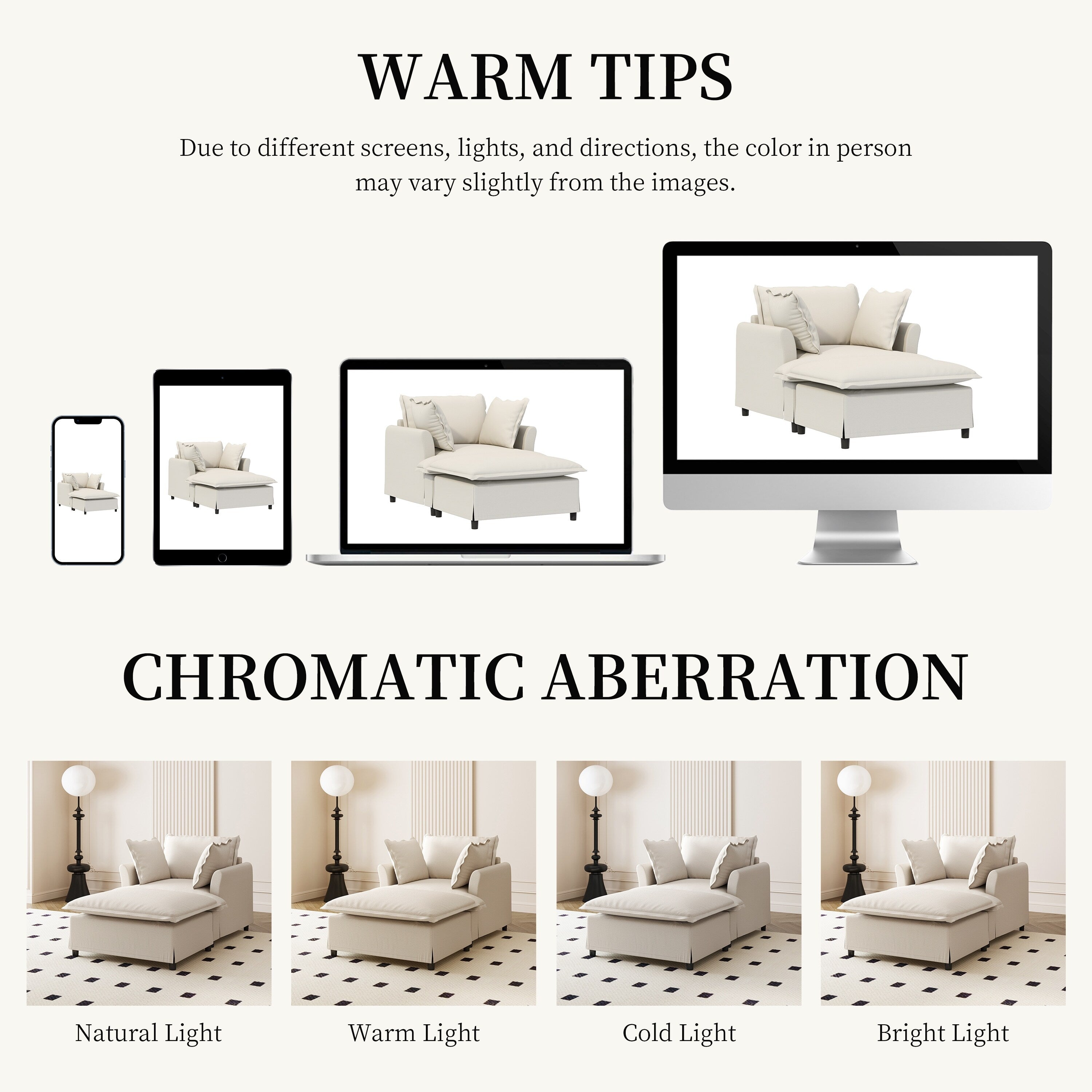 Oversized Chaise Lounge Chenille Single Sofa Bed Lazy Sleeper Armchair with Movable Ottoman for Living Room Bedroom