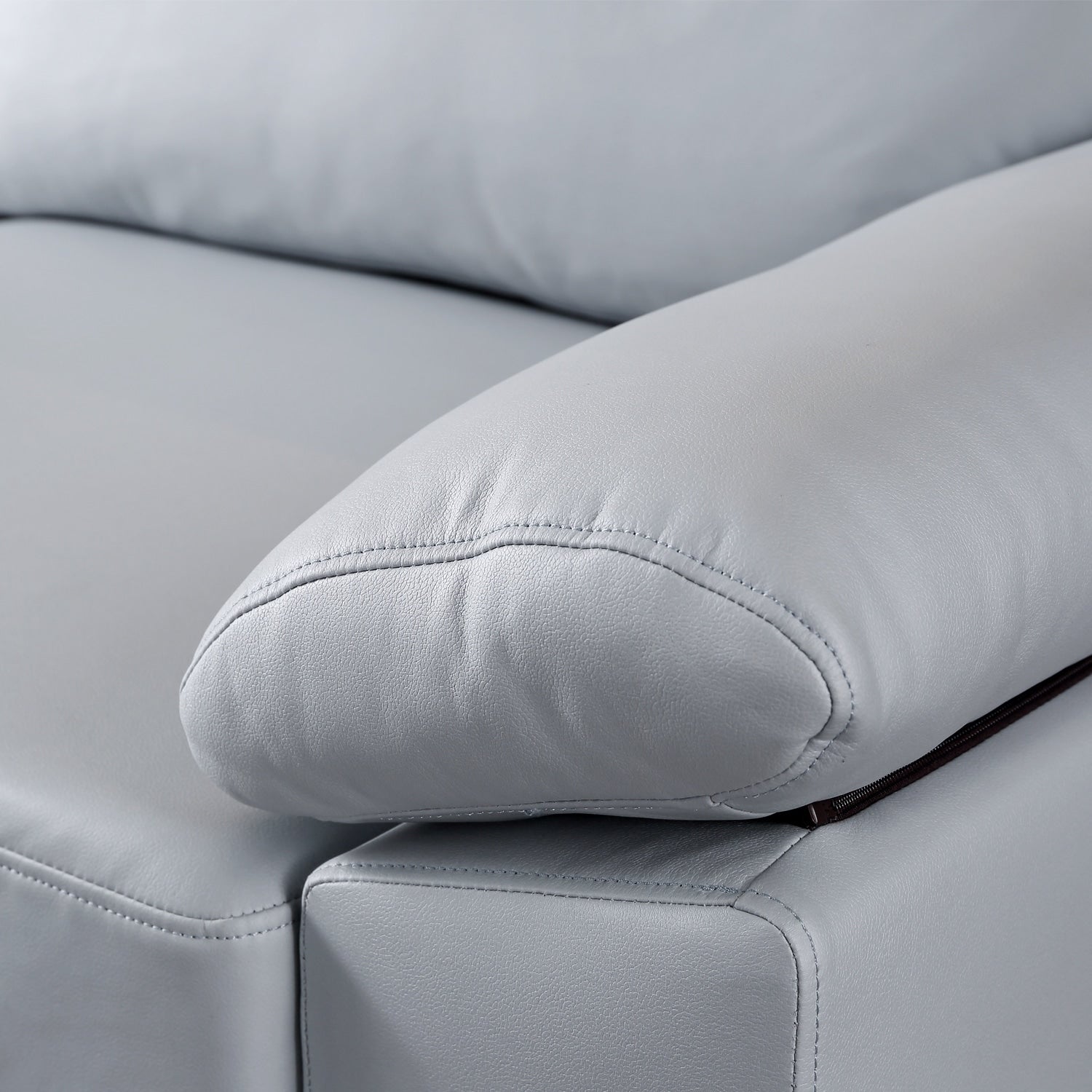OVIOS Reversible Chaise Sofa With Fluffy Cushions Metal Legs