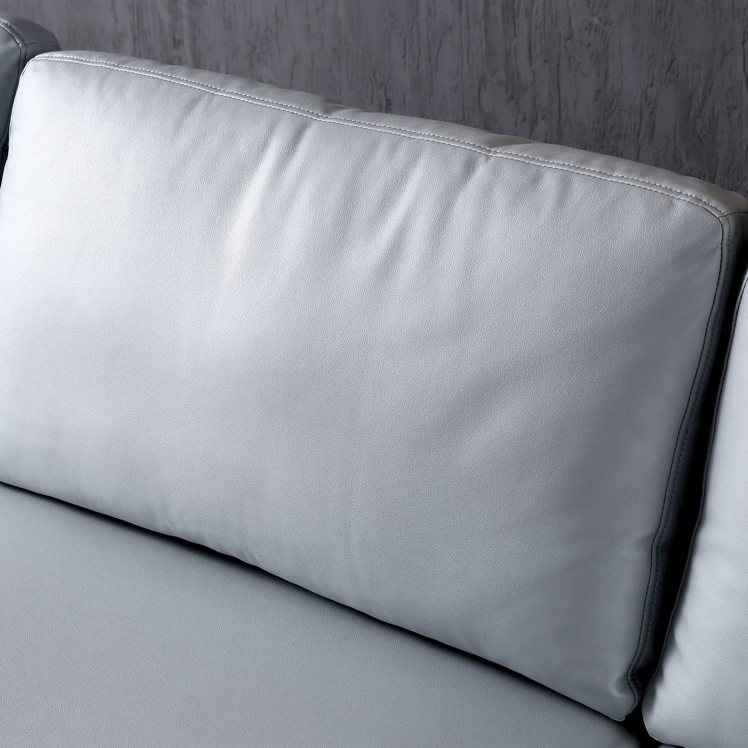 OVIOS Reversible Chaise Sofa With Fluffy Cushions Metal Legs