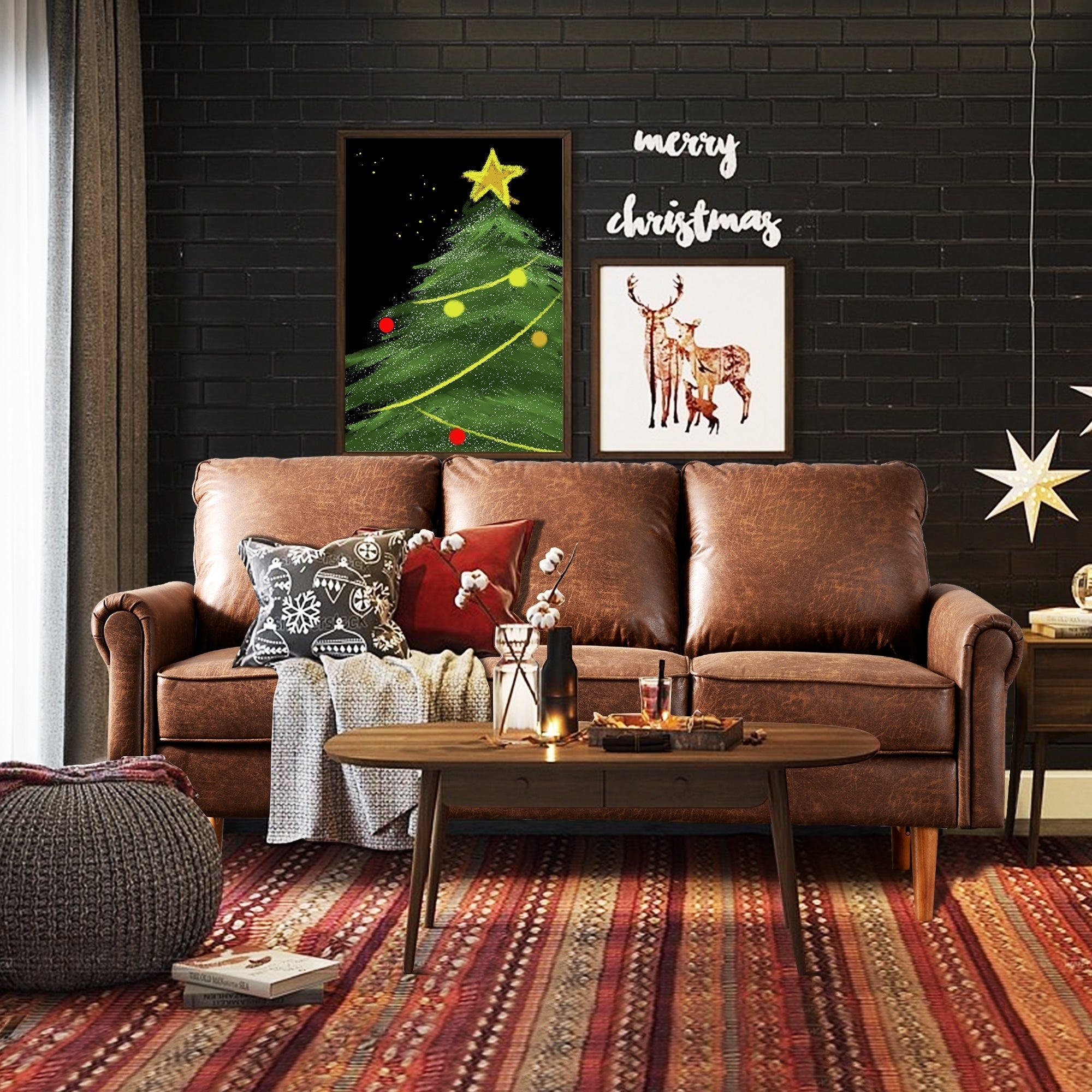 OVIOS Upholstered Mid-century Sofa