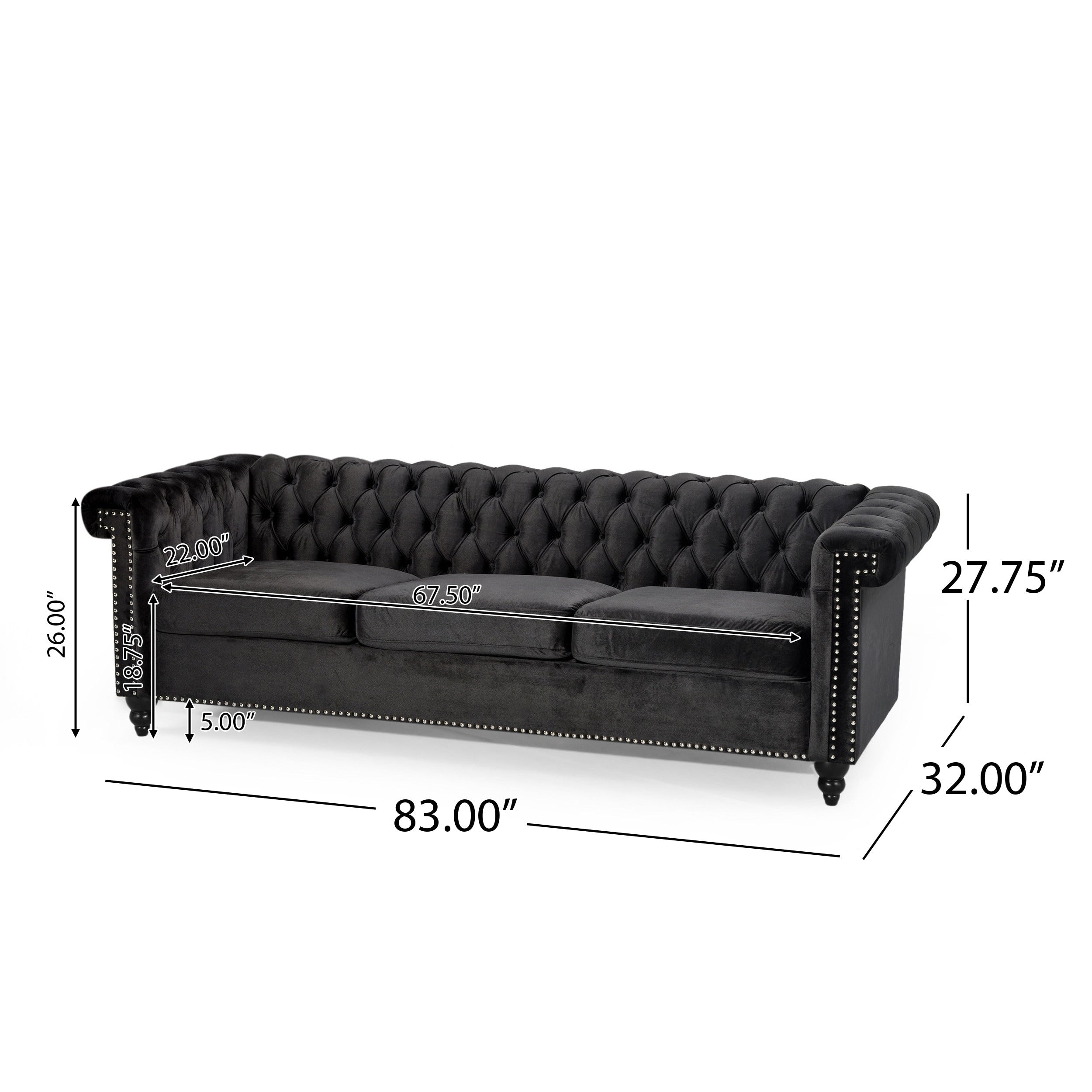 Parkhurst Tufted Velvet Sofa by Christopher Knight Home