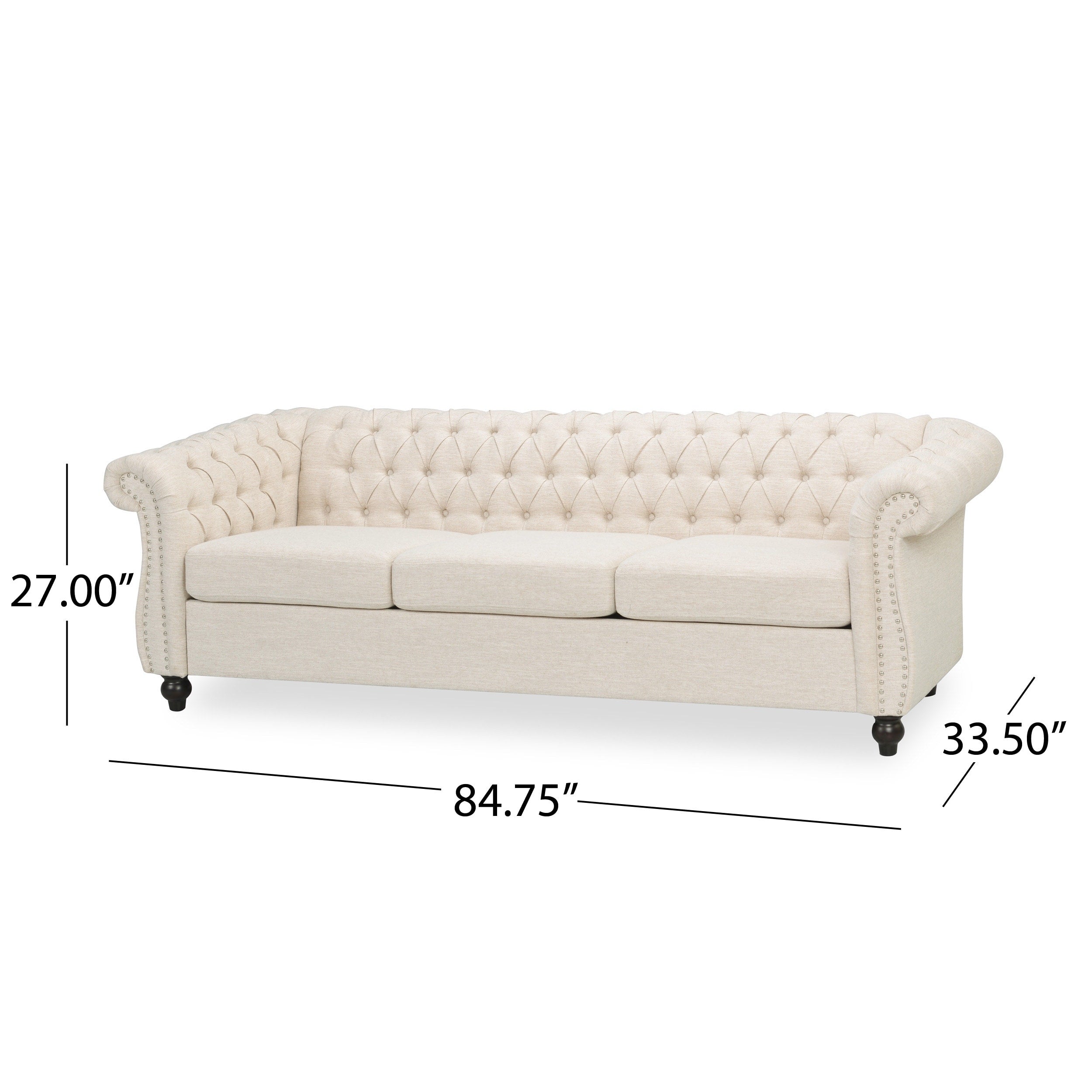 Parksley Tufted Chesterfield 3-seat Sofa by Christopher Knight Home